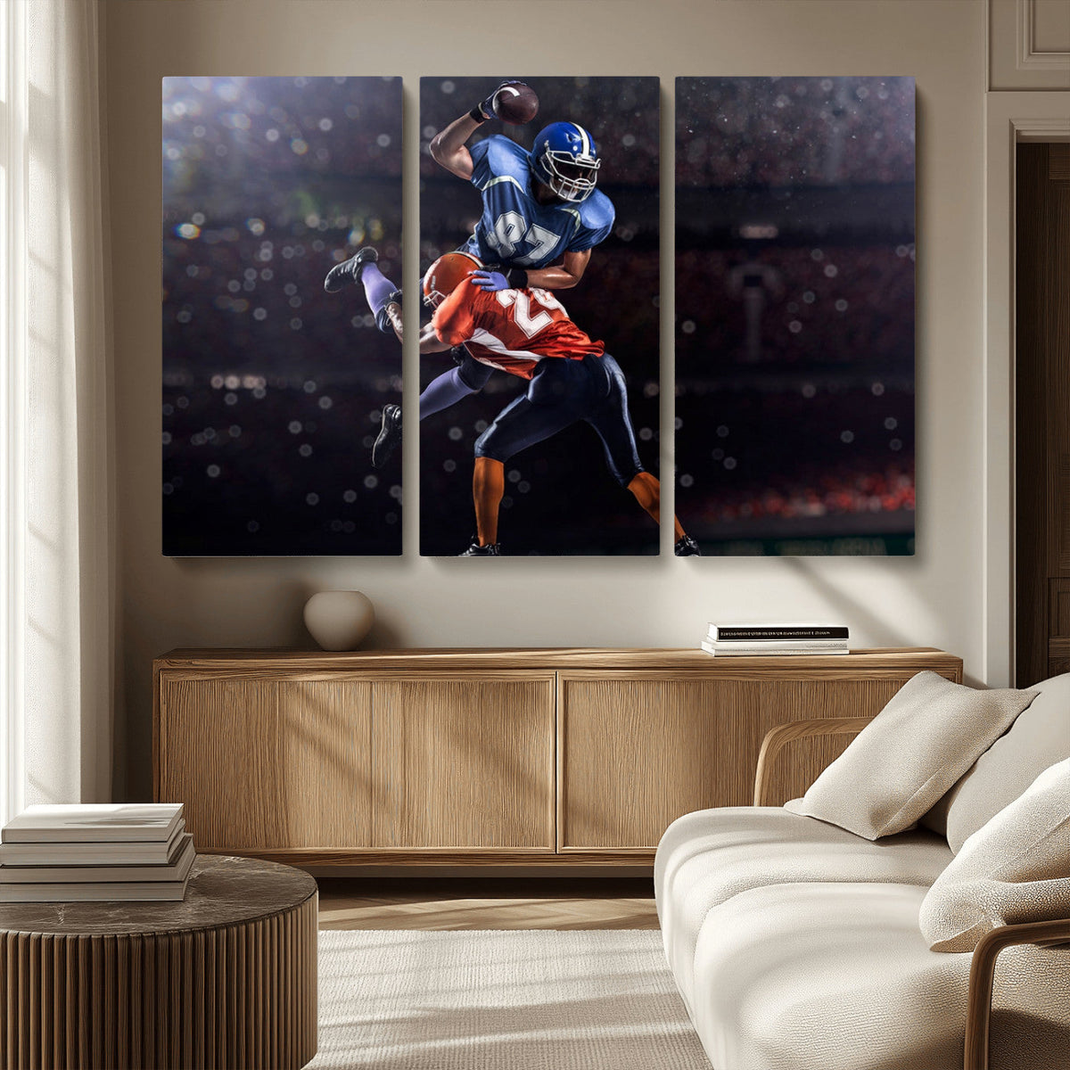 American Football Wall Art Canvas Print, Stadium Sport Wall