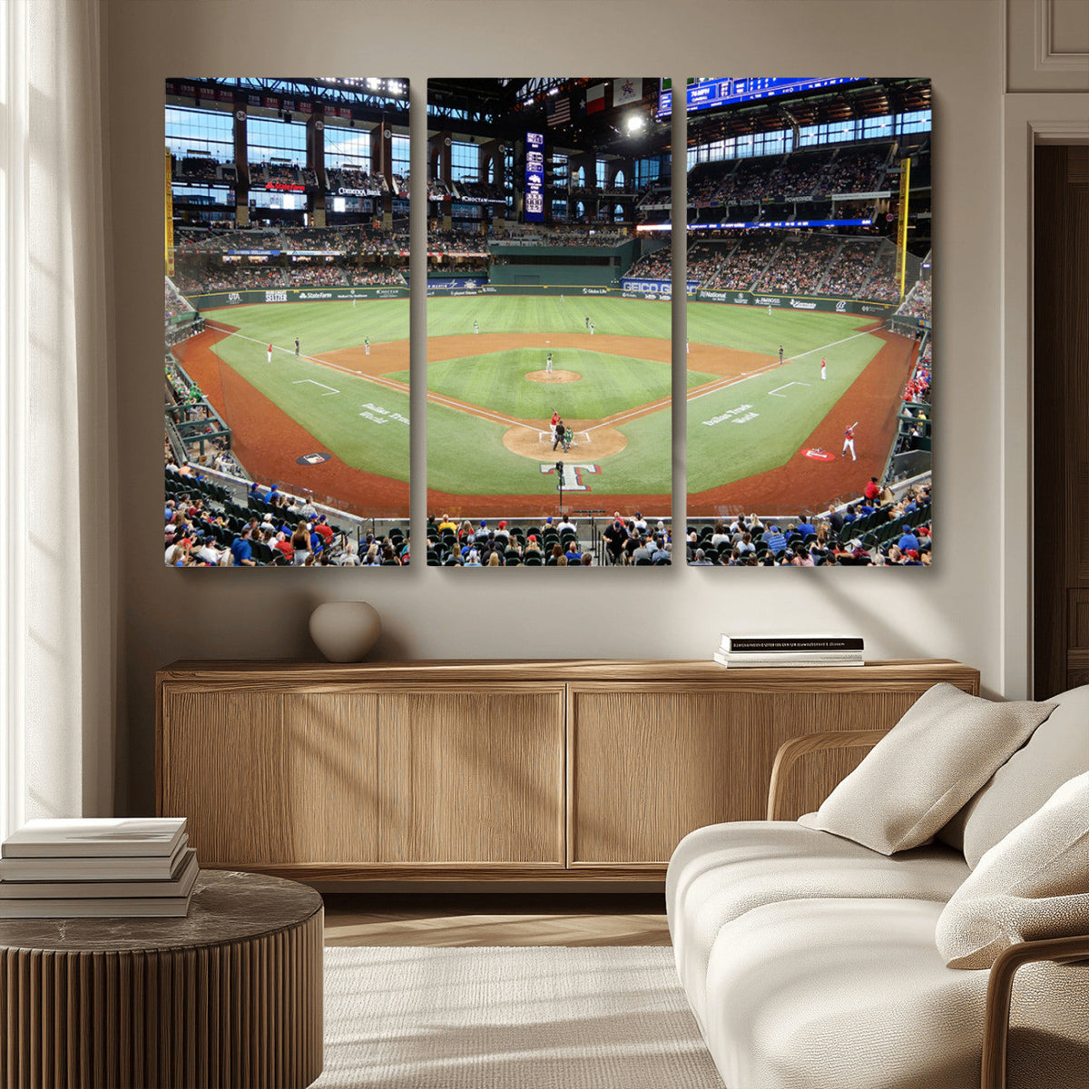 Texas Rangers Baseball Team Print - Arlington Globe Life