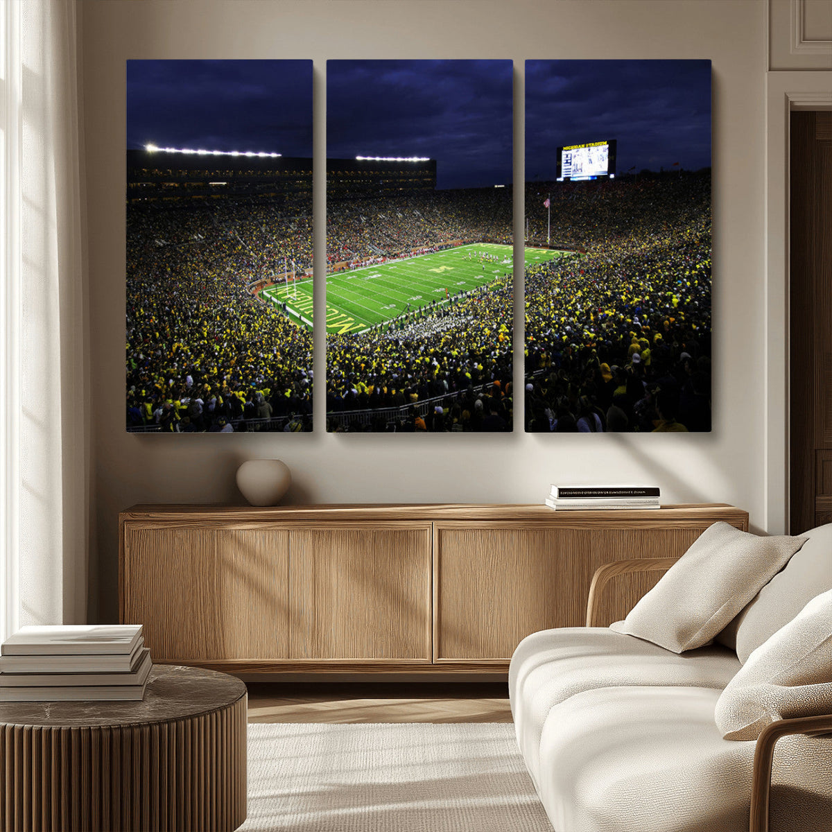 Michigan Wolverines Football Canvas Wall Decor, Football