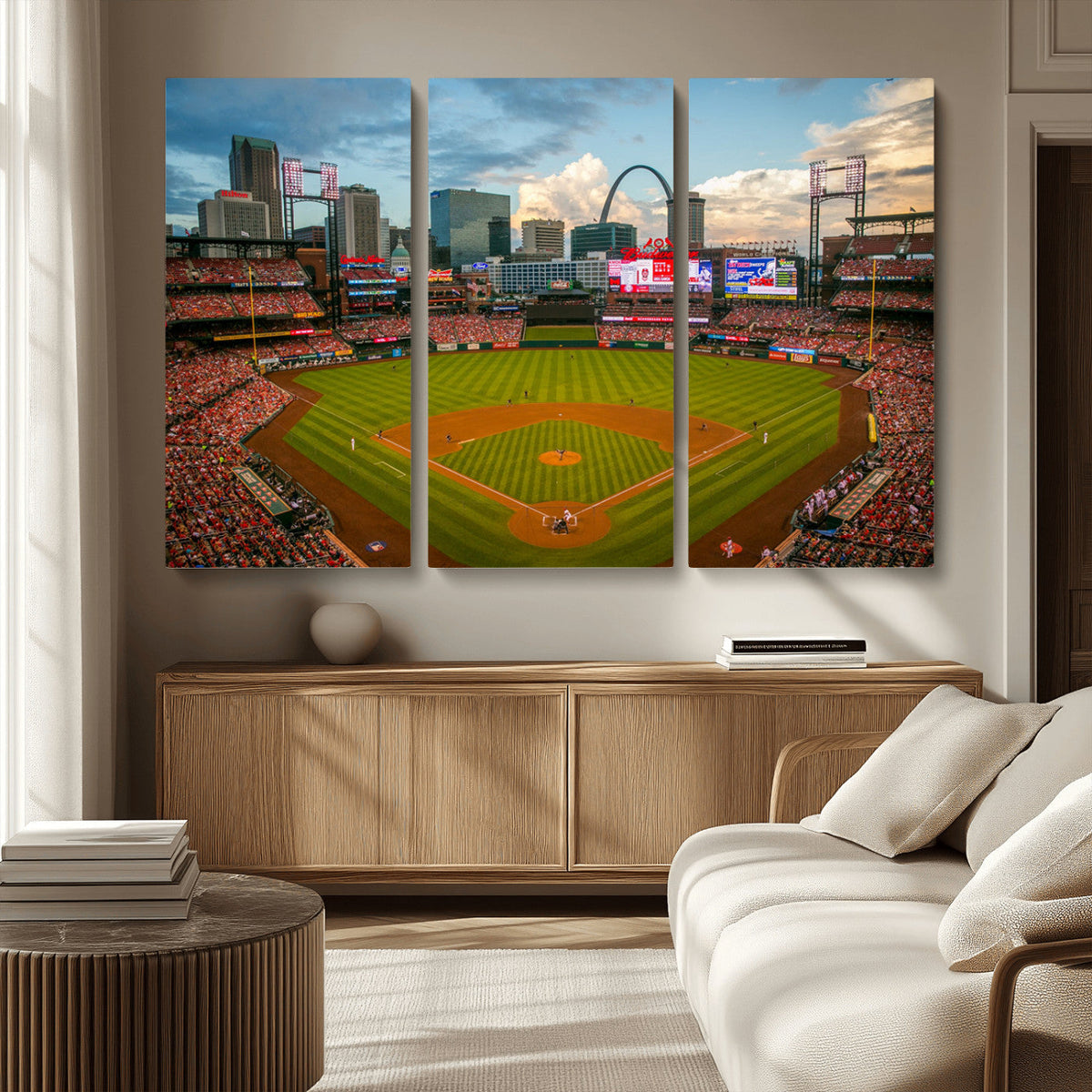 St. Louis Cardinals Baseball Team Print - Busch Stadium Wall