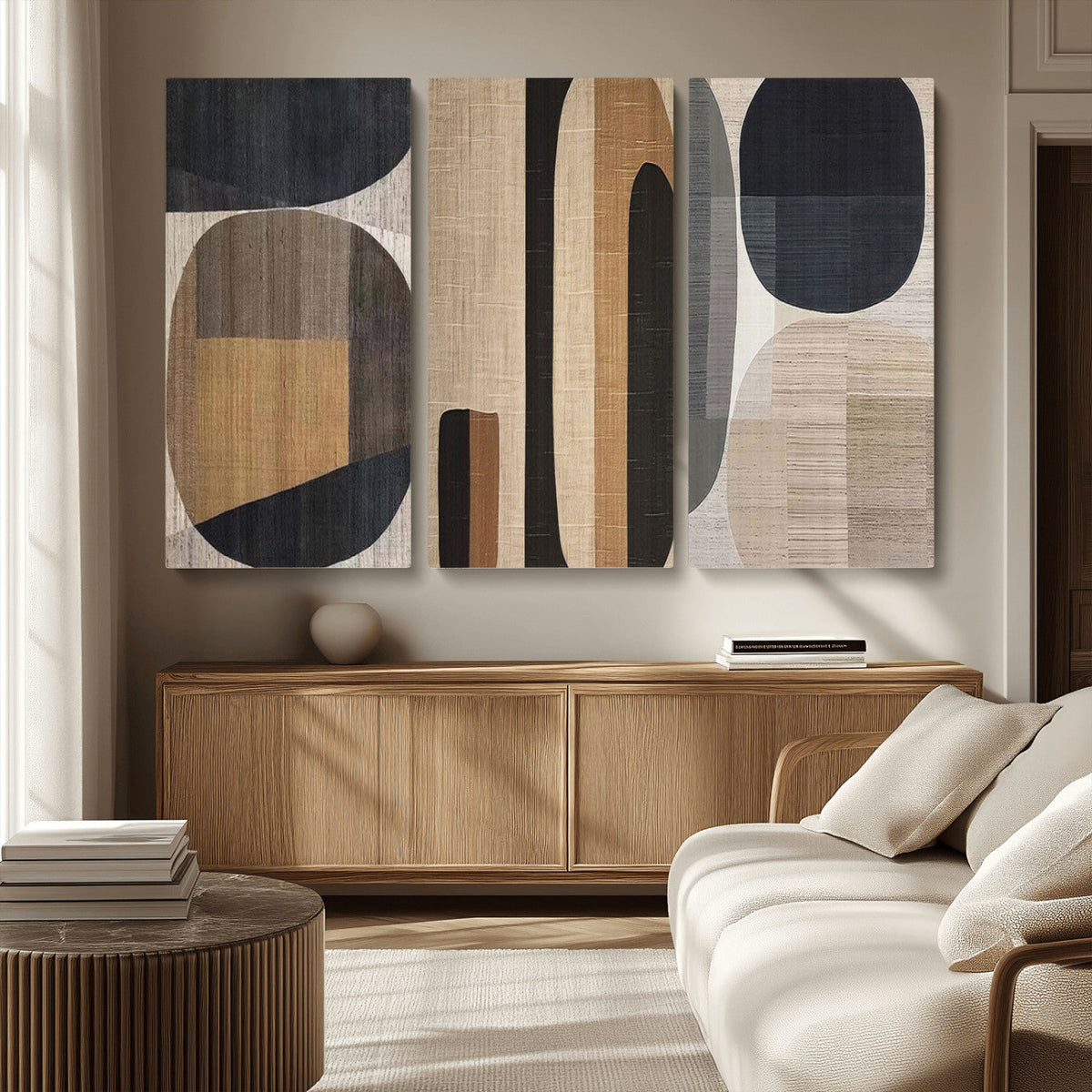 Wabi Sabi Canvas Print - Geometric Abstract Wall Art Canvas