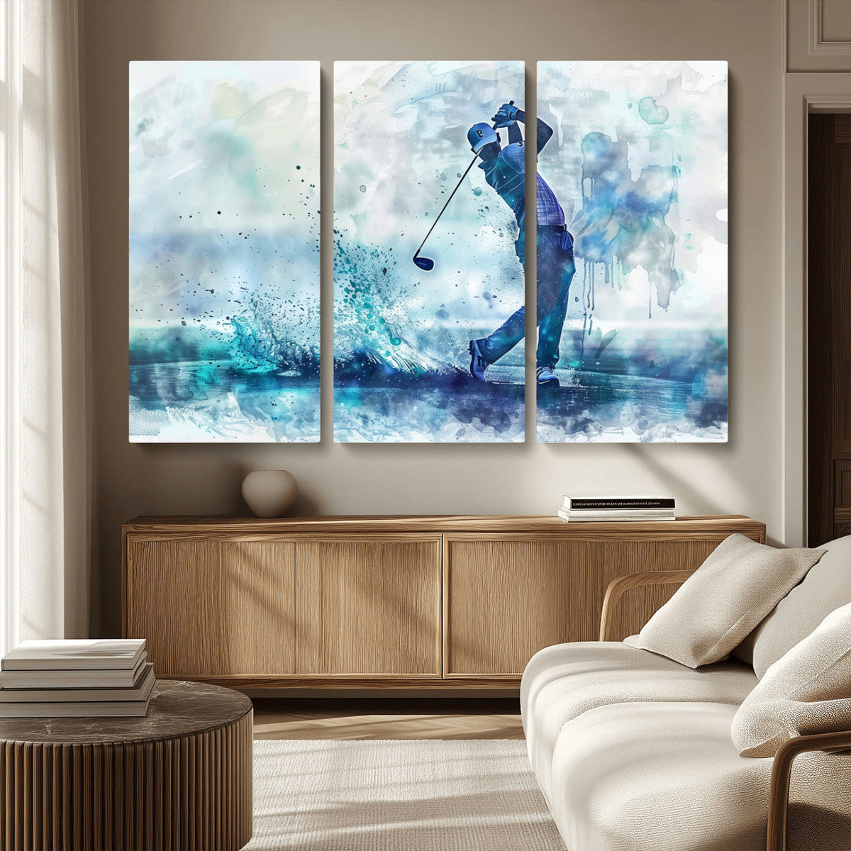Golf Swing Wall Art Canvas Print - Sports-Inspired