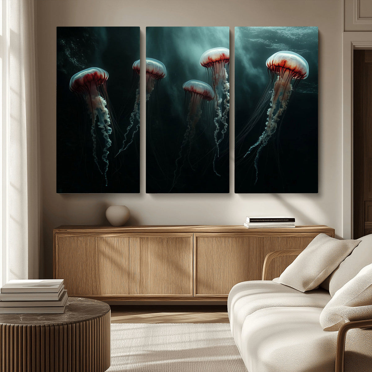 Abstract Jellyfish Wall Art Canvas Print