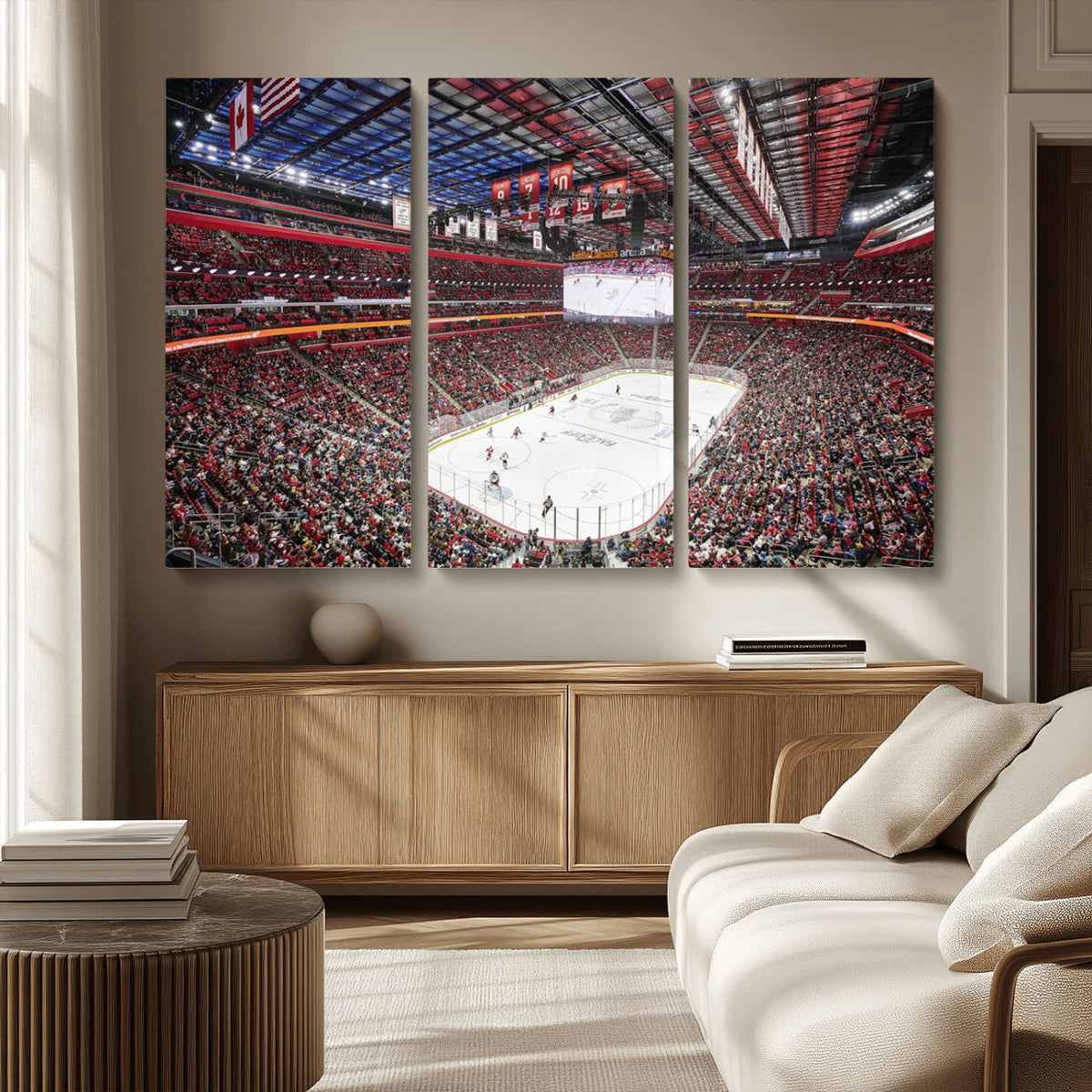 Barton Malow Little Caesars Arena Detroit Wall Art Canvas
