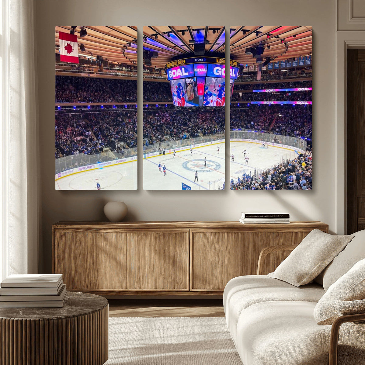 Madison New York Rangers Hockey Stadium Wall Art Canvas