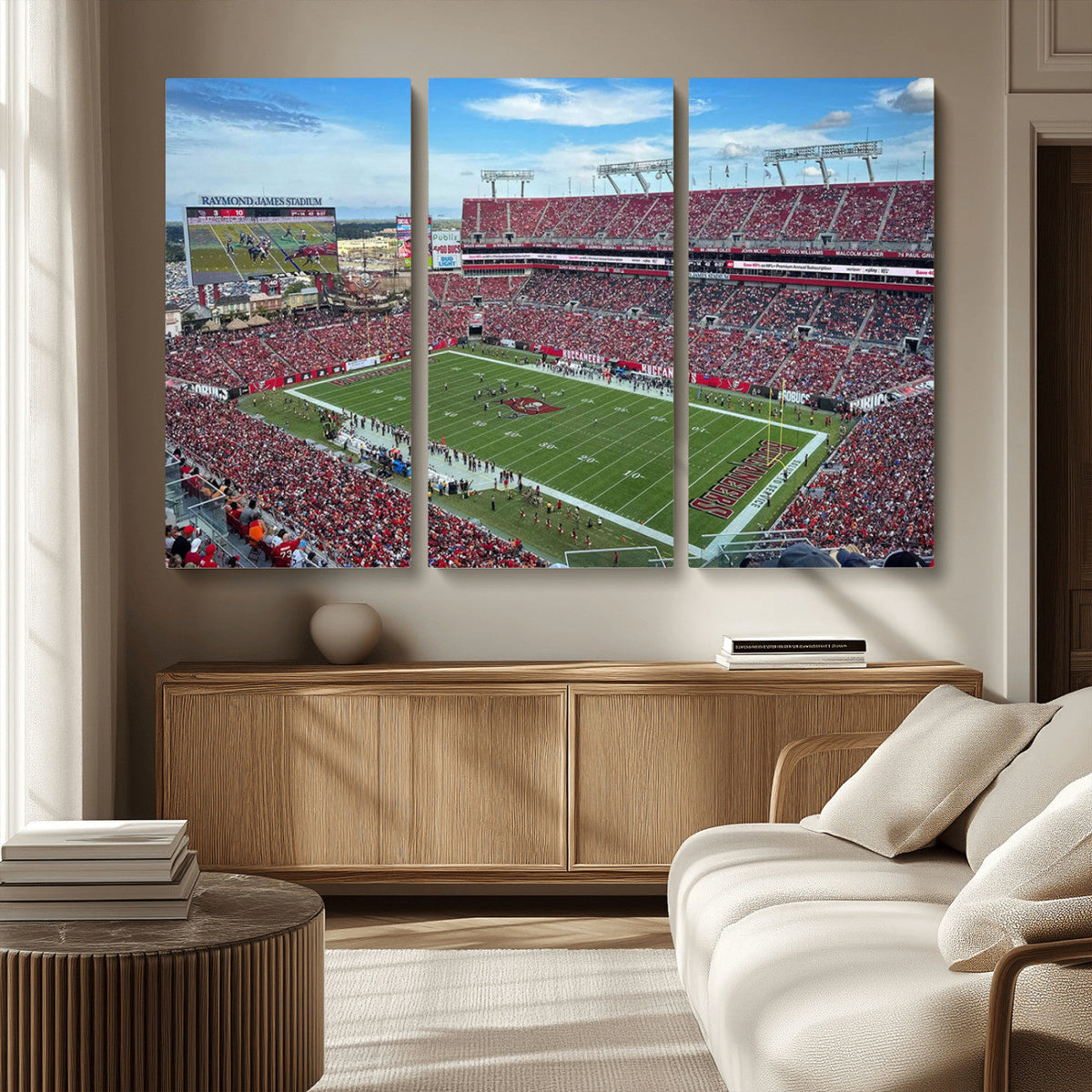 Florida Tampa Raymond James Stadium Wall Art Canvas Print -