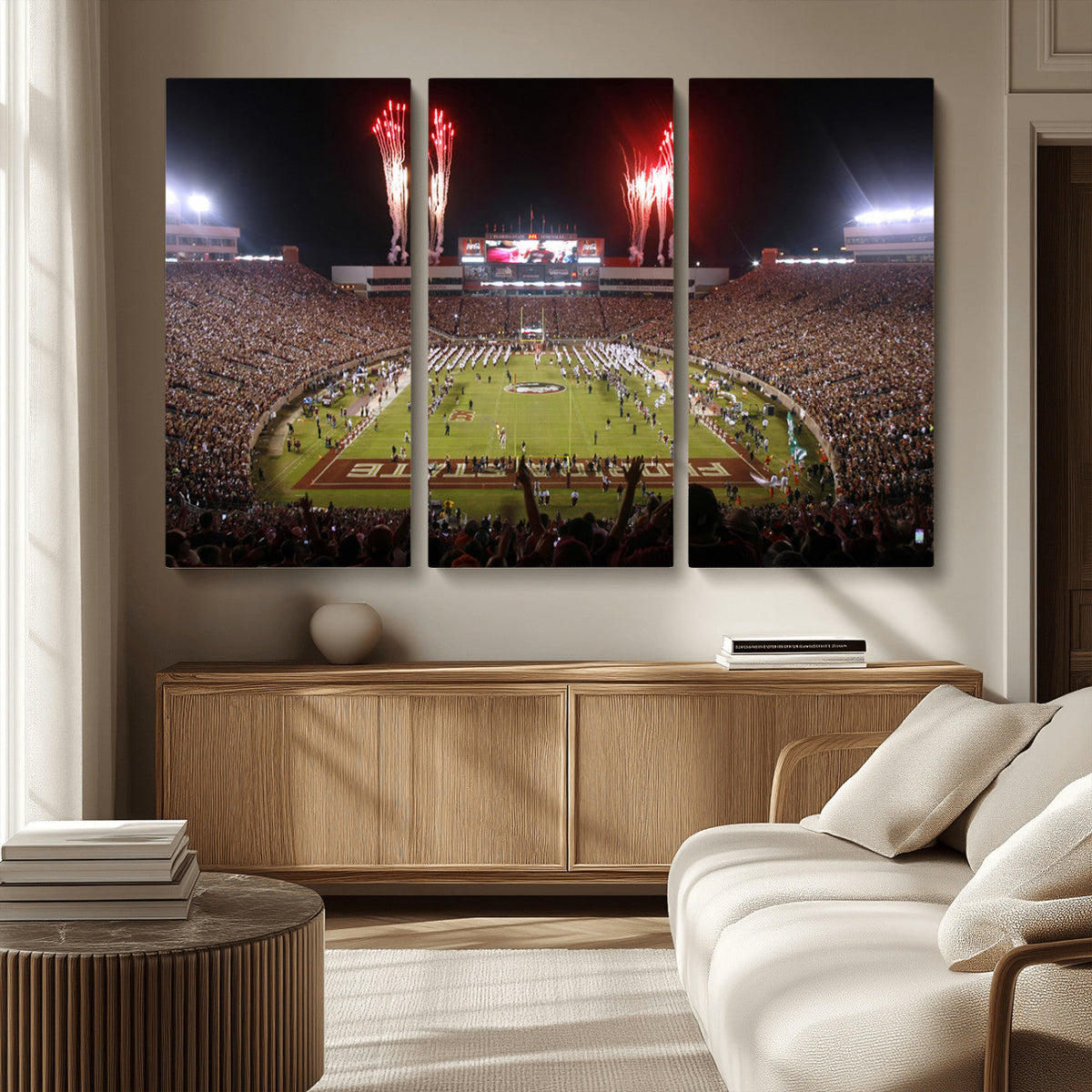 Framed Florida State Seminoles Football Team Print -