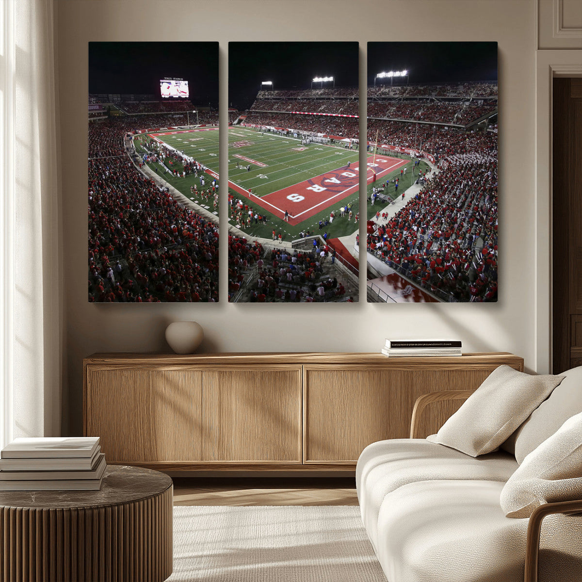 Houston Cougars Football Team Print - Houston TDECU Stadium