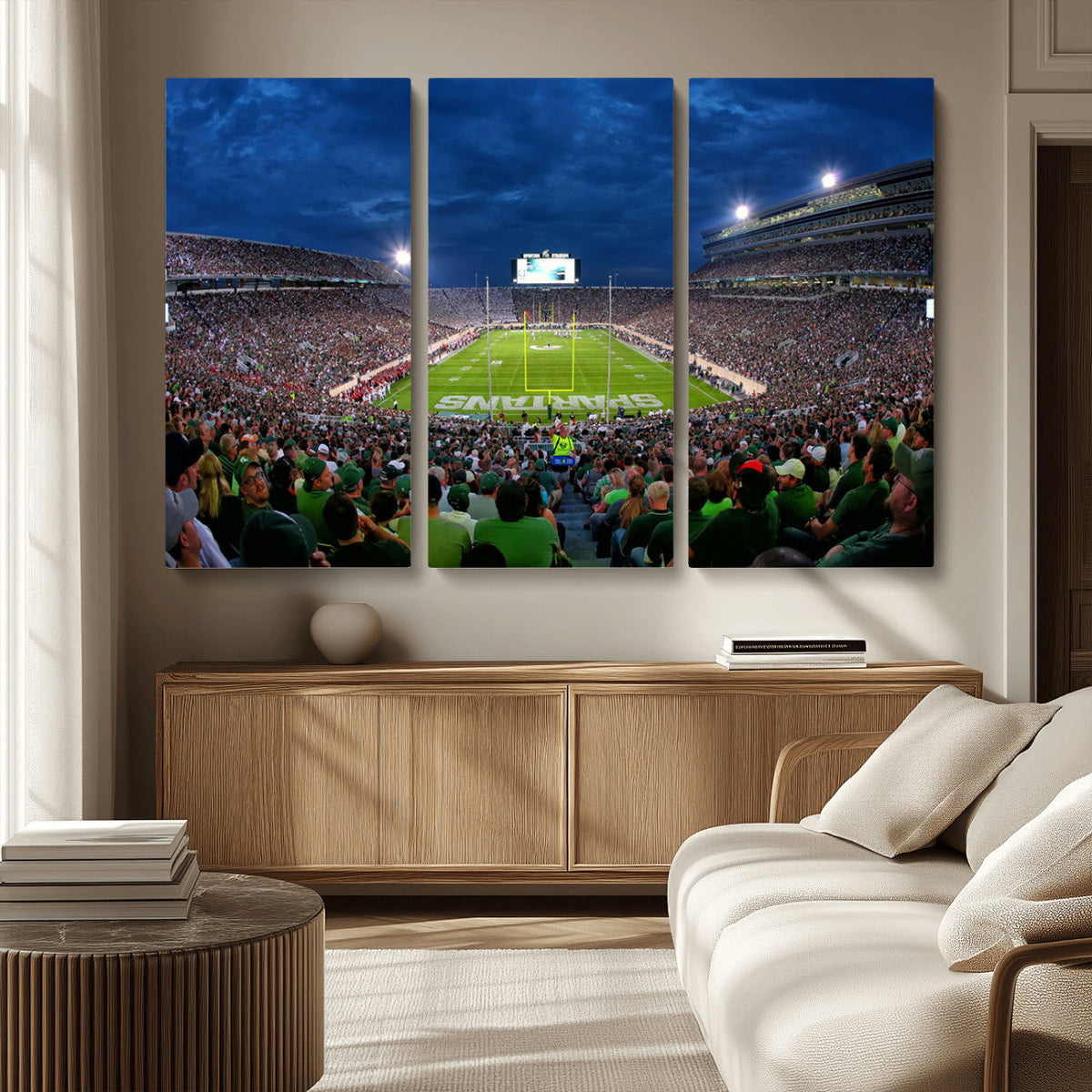Michigan State Spartans Football Team Print - East Lansing