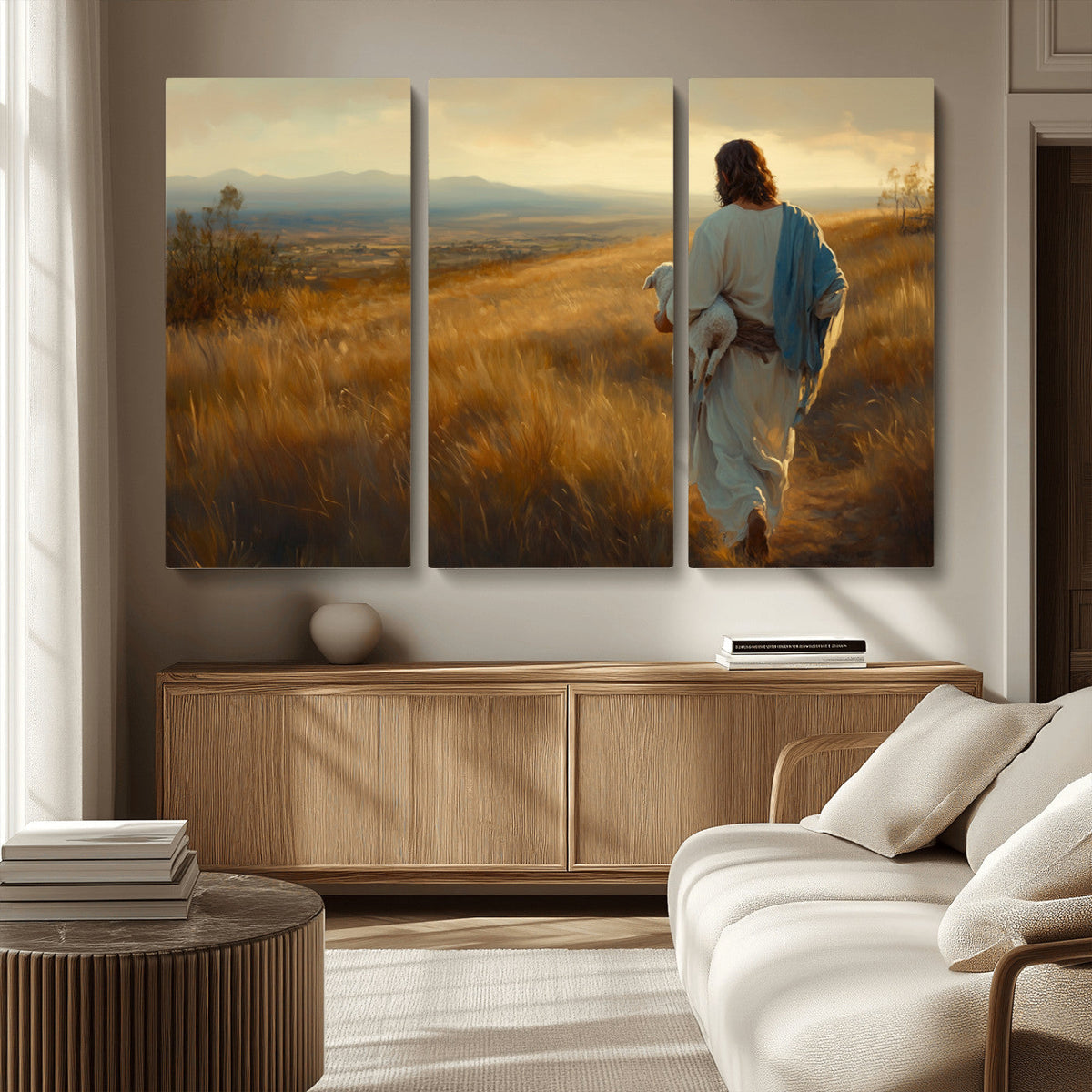 Jesus the Good Shepherd Wall Art Canvas Print -