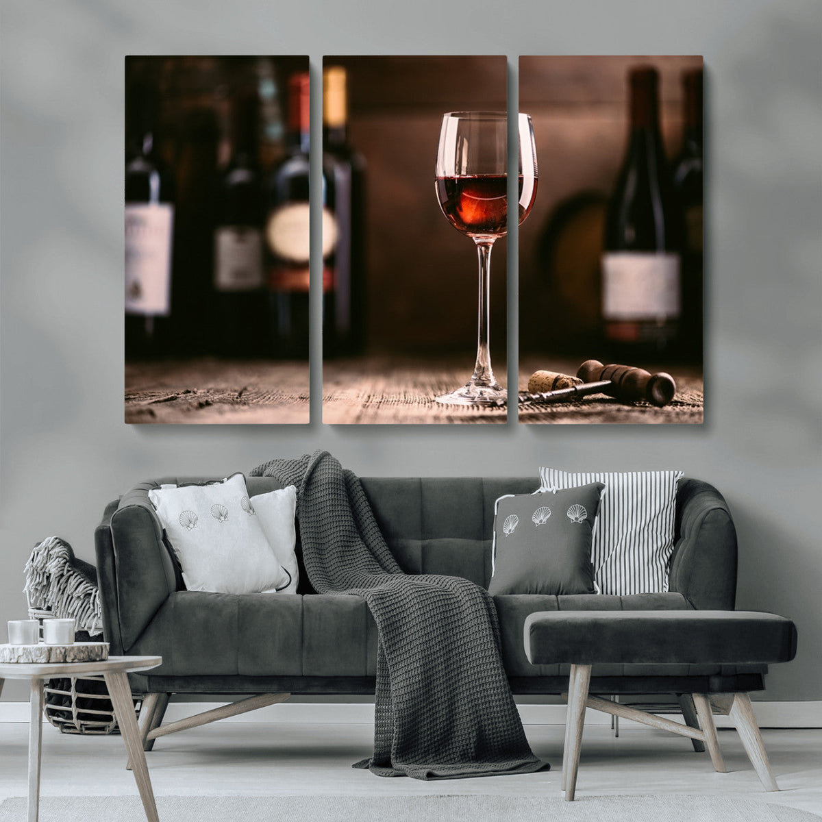 Red Wine and Bottle Canvas Print