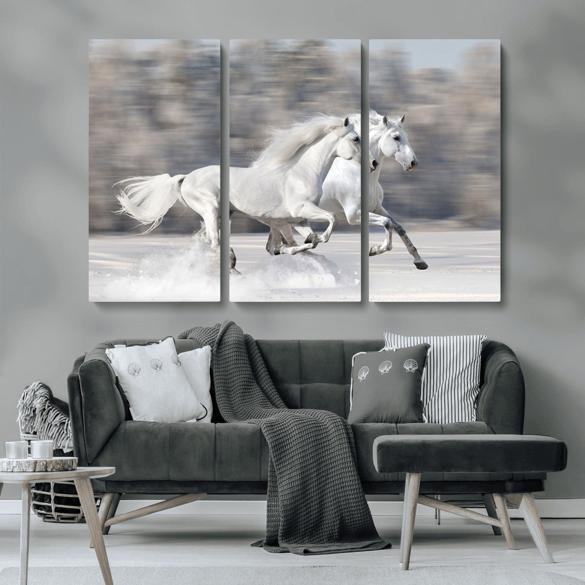The White Horses Wall Art, Framed White Horses Wall Art