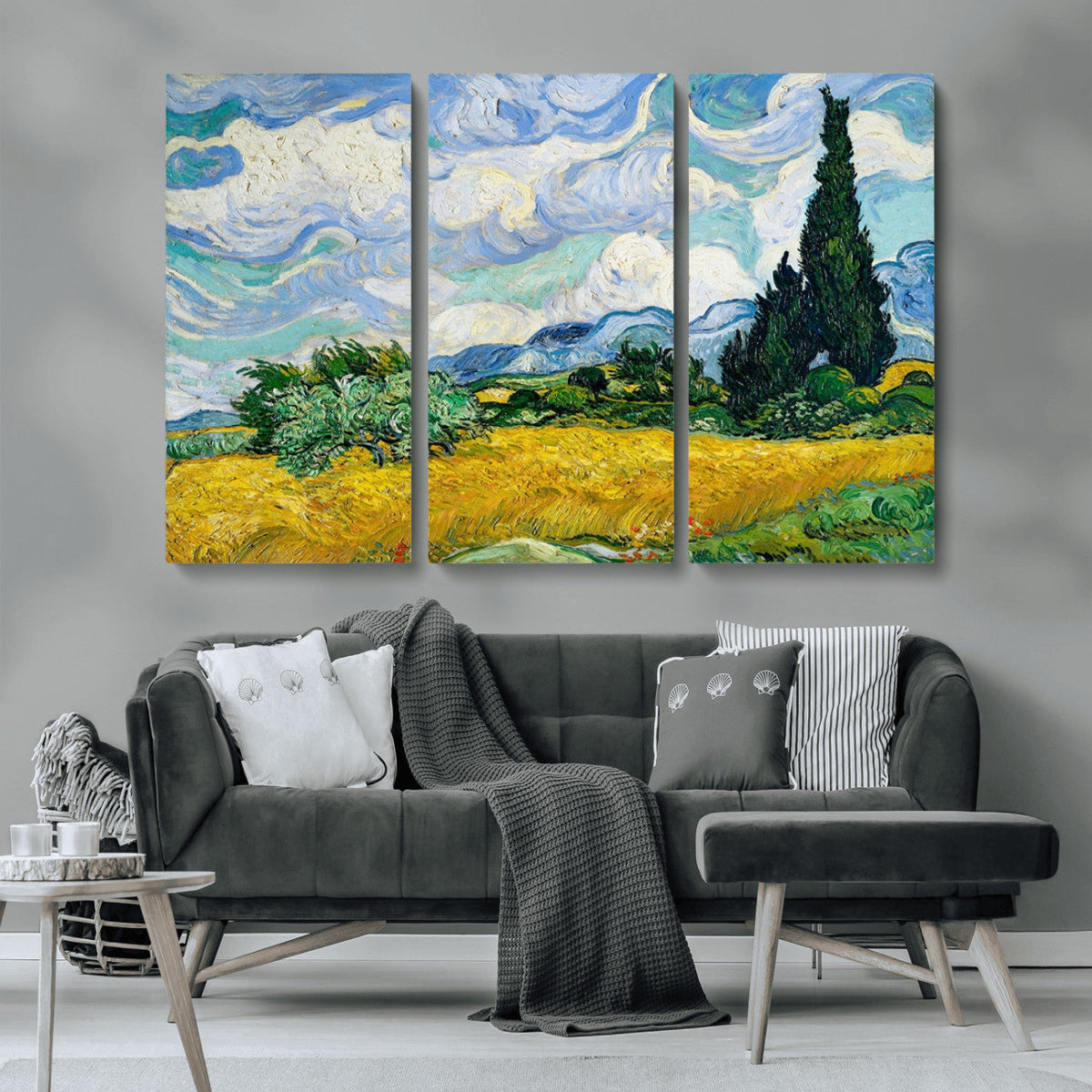 Wheatfield With Cypresses By Van Gogh Painting Wall Art