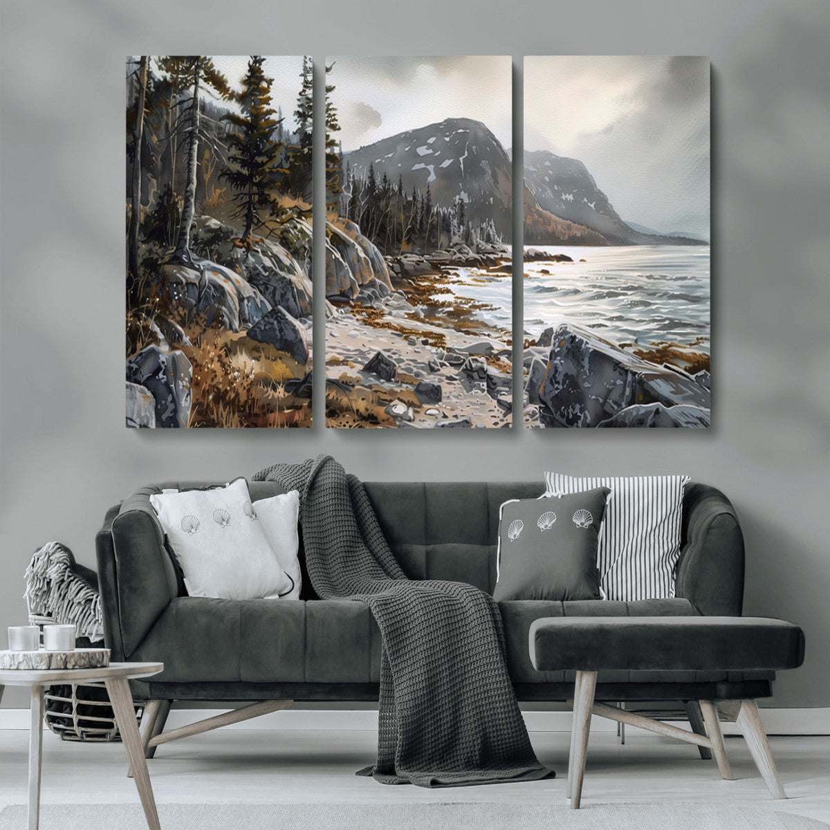 Serene Coastal View of Acadia National Park - Stunning