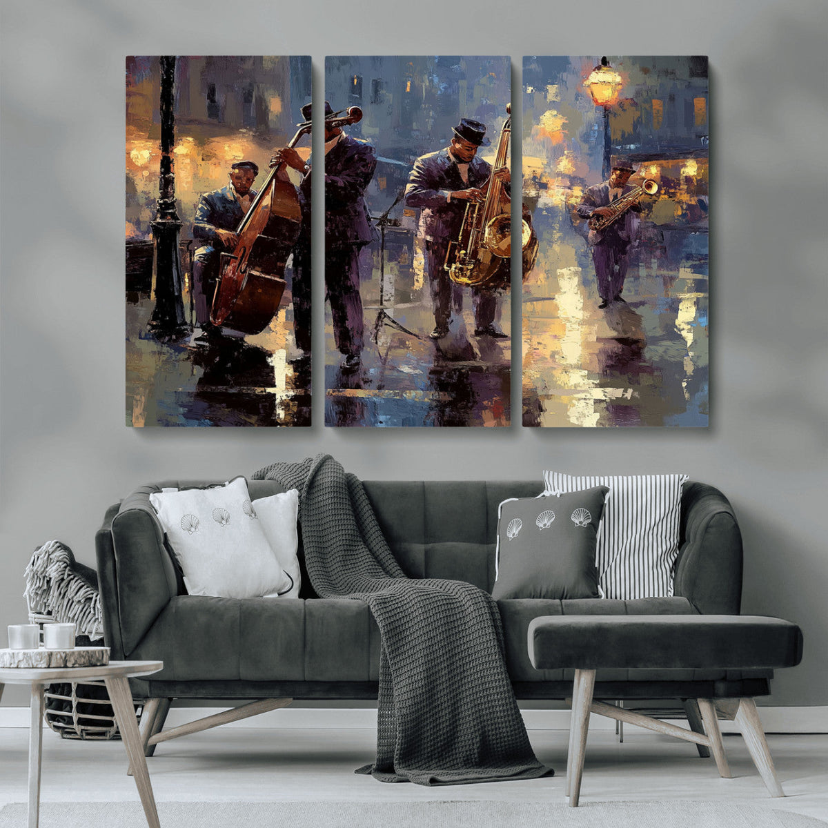 Afro Abstract Jazz Music Wall Art Canvas Print – Colorful