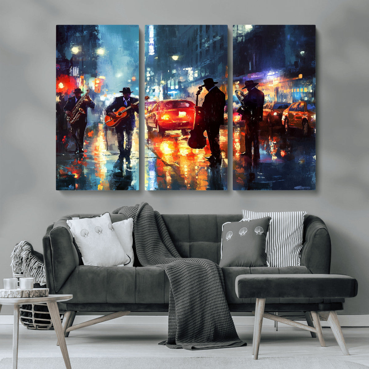 African American Jazz Canvas Wall Art Print – Abstract Music