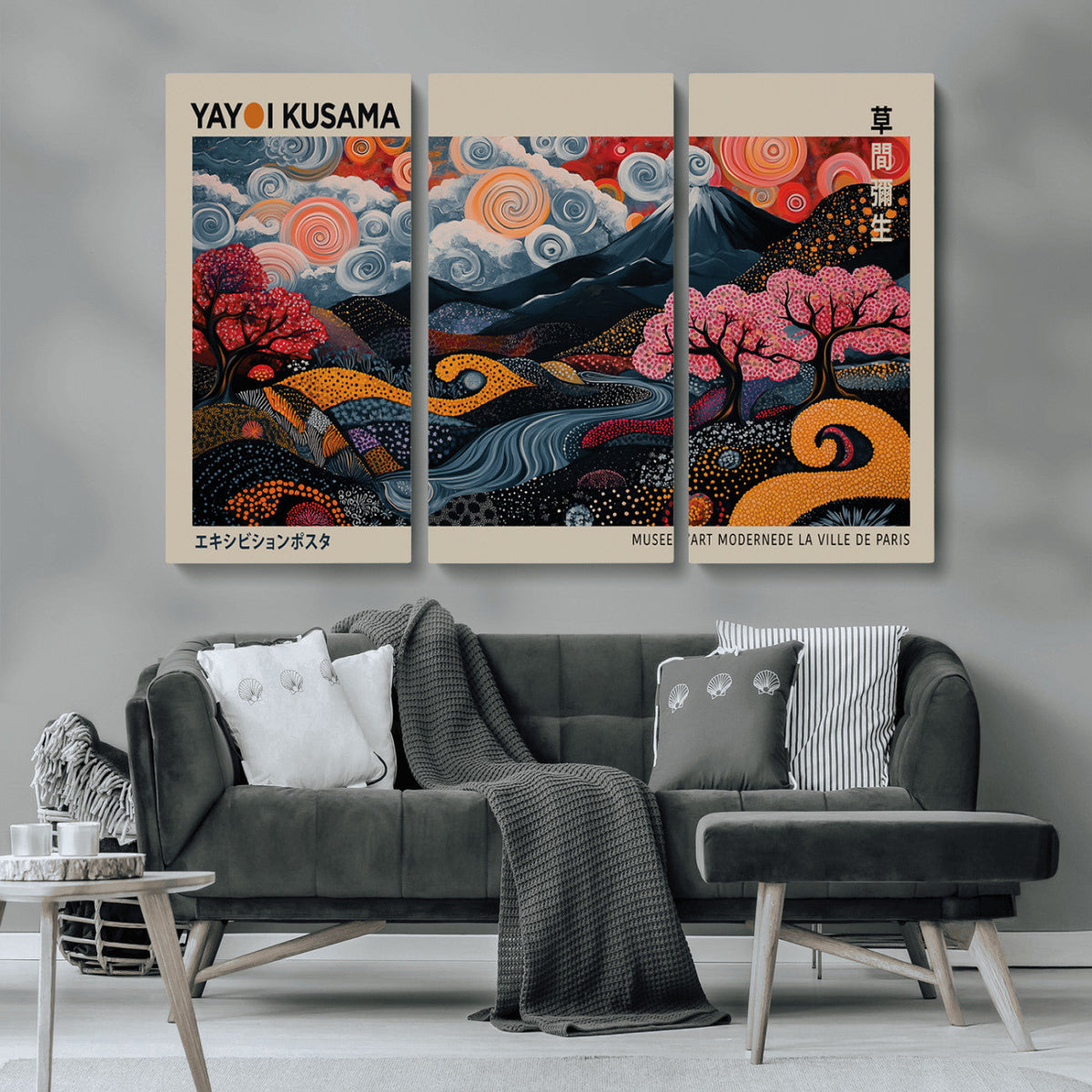 Modern Japanese Wall Art Canvas Print – Framed Contemporary