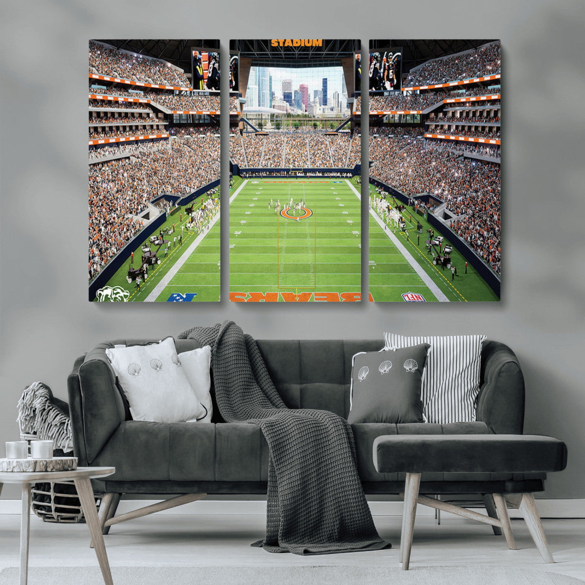 Chicago Bears Soldiers Field Wall Art Canvas Print – Framed