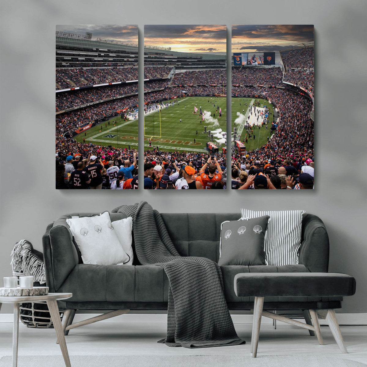 Chicago Bears Soldiers Field Wall Art Canvas Print – Framed