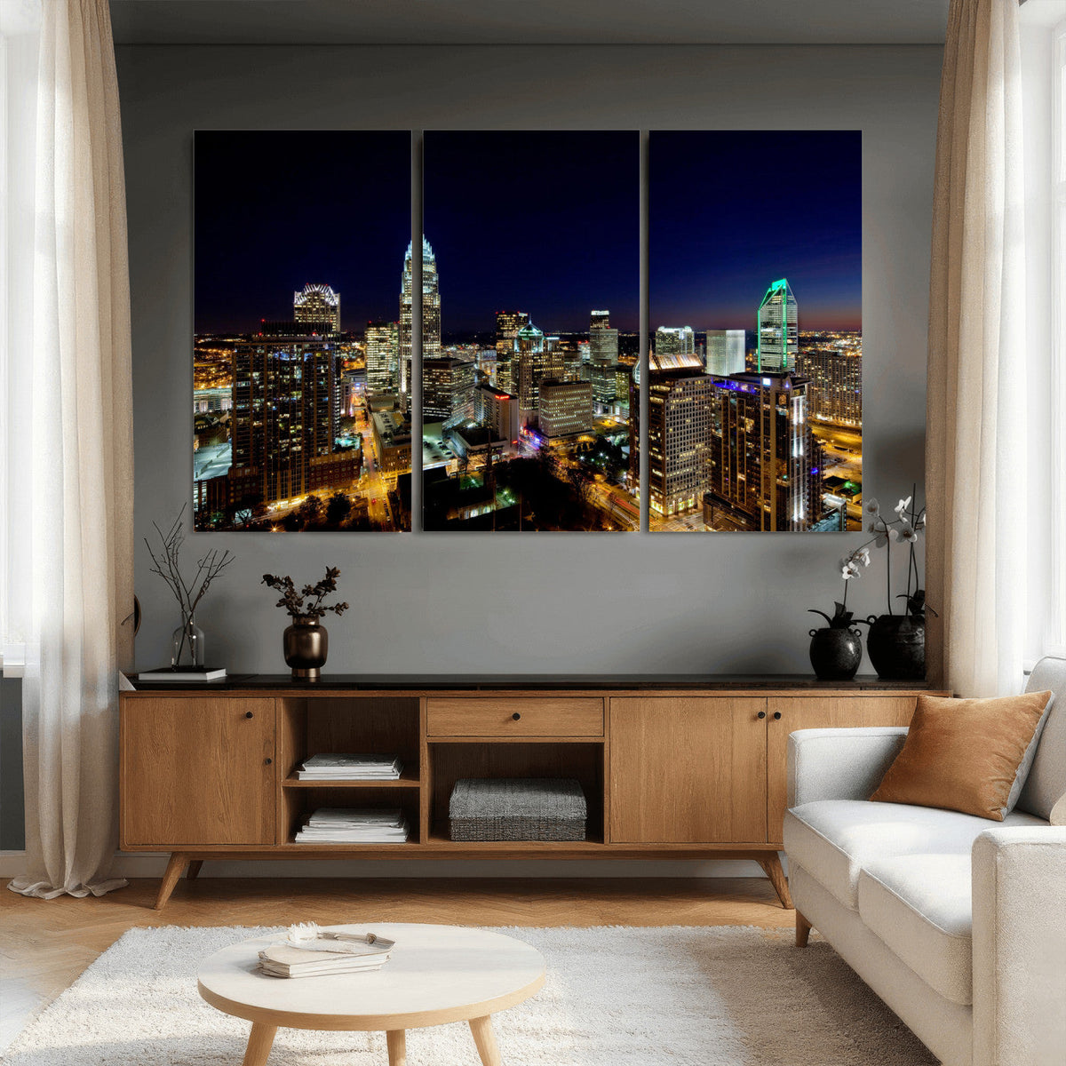 Atlanta Skyline Wall Art Canvas Print – Modern Cityscape