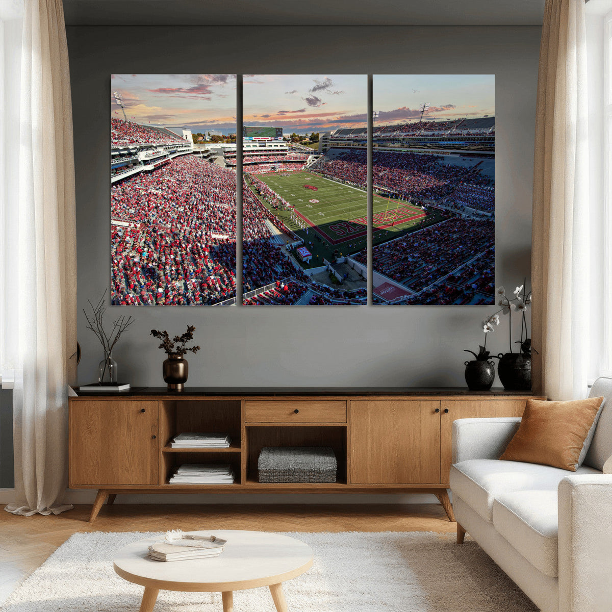Donald W. Reynolds Razorback Stadium Wall Art Canvas Print –