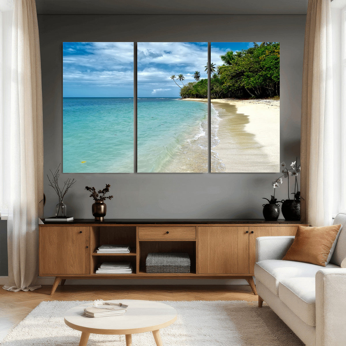 Puerto Rico Beach Paradise Wall Art – Tropical Coastal Print