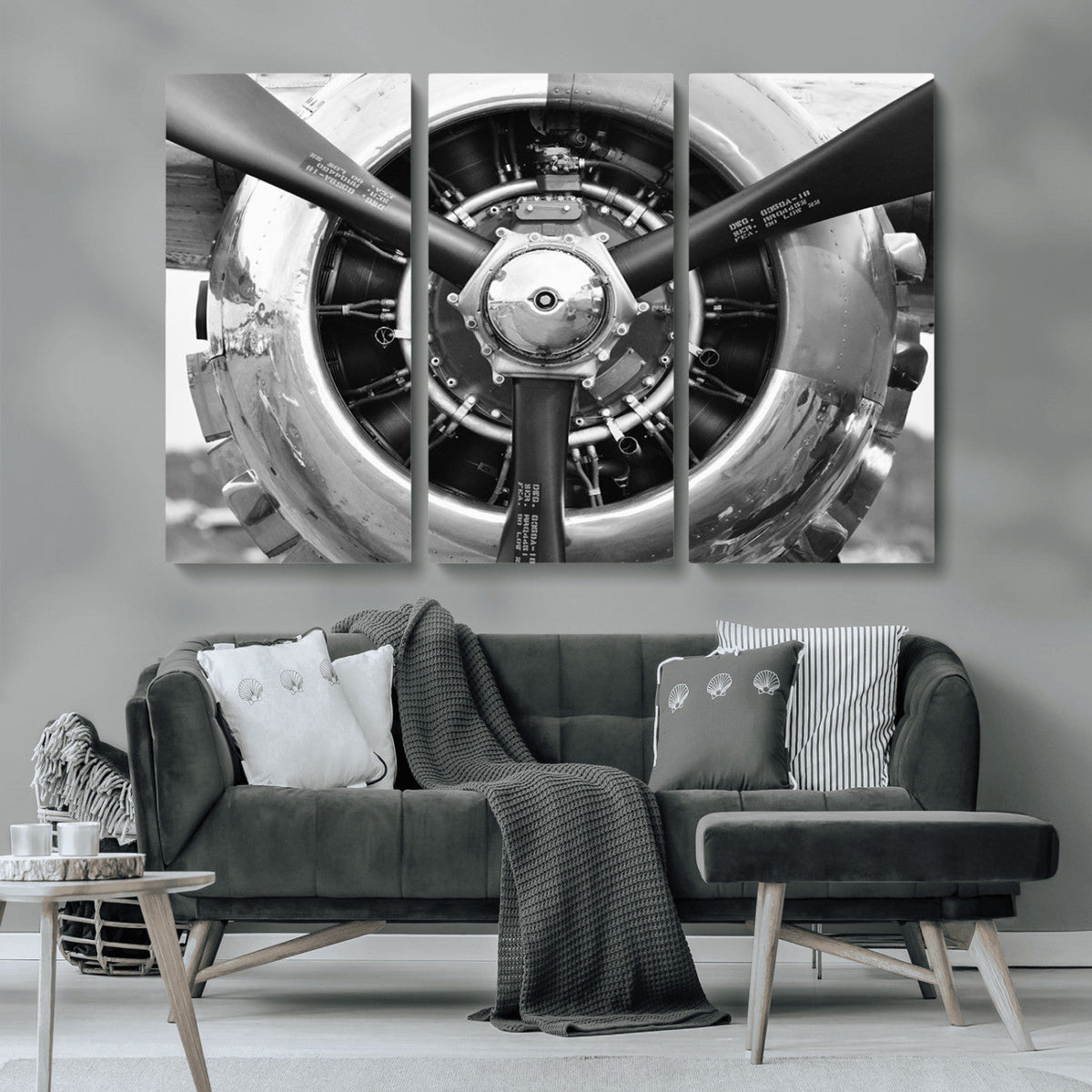 Vintage Airplane Wall Art Canvas Print