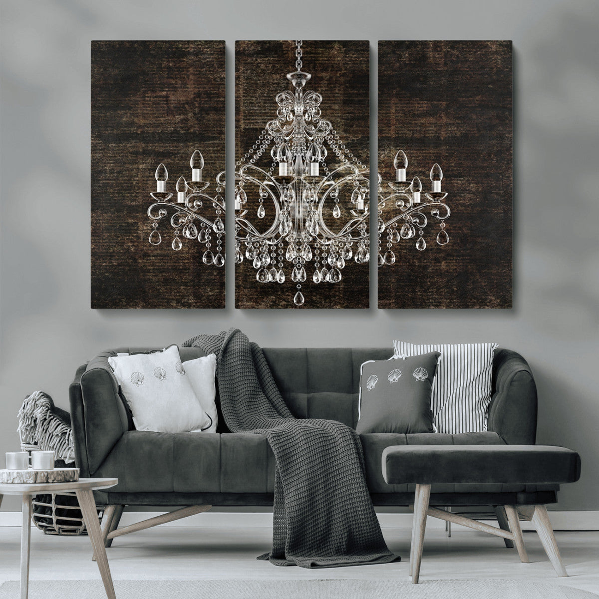 Rustic Chandelier Canvas Print