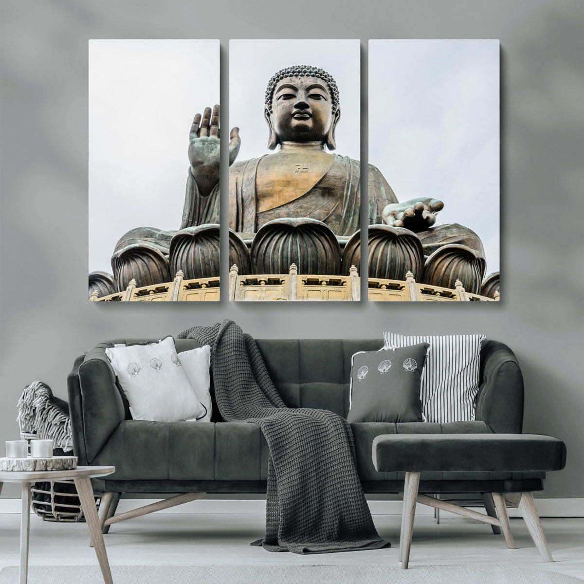Buddha Statue Wall Art Canvas Print