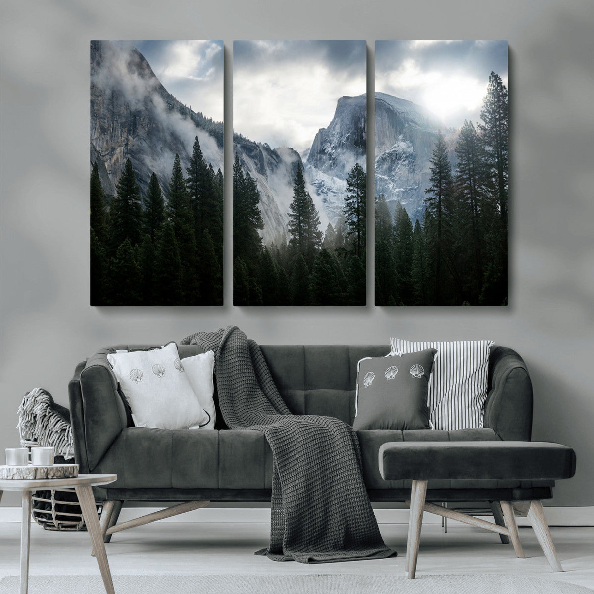 Yosemite National Park El Capitan Foggy Mountain Wall Art |