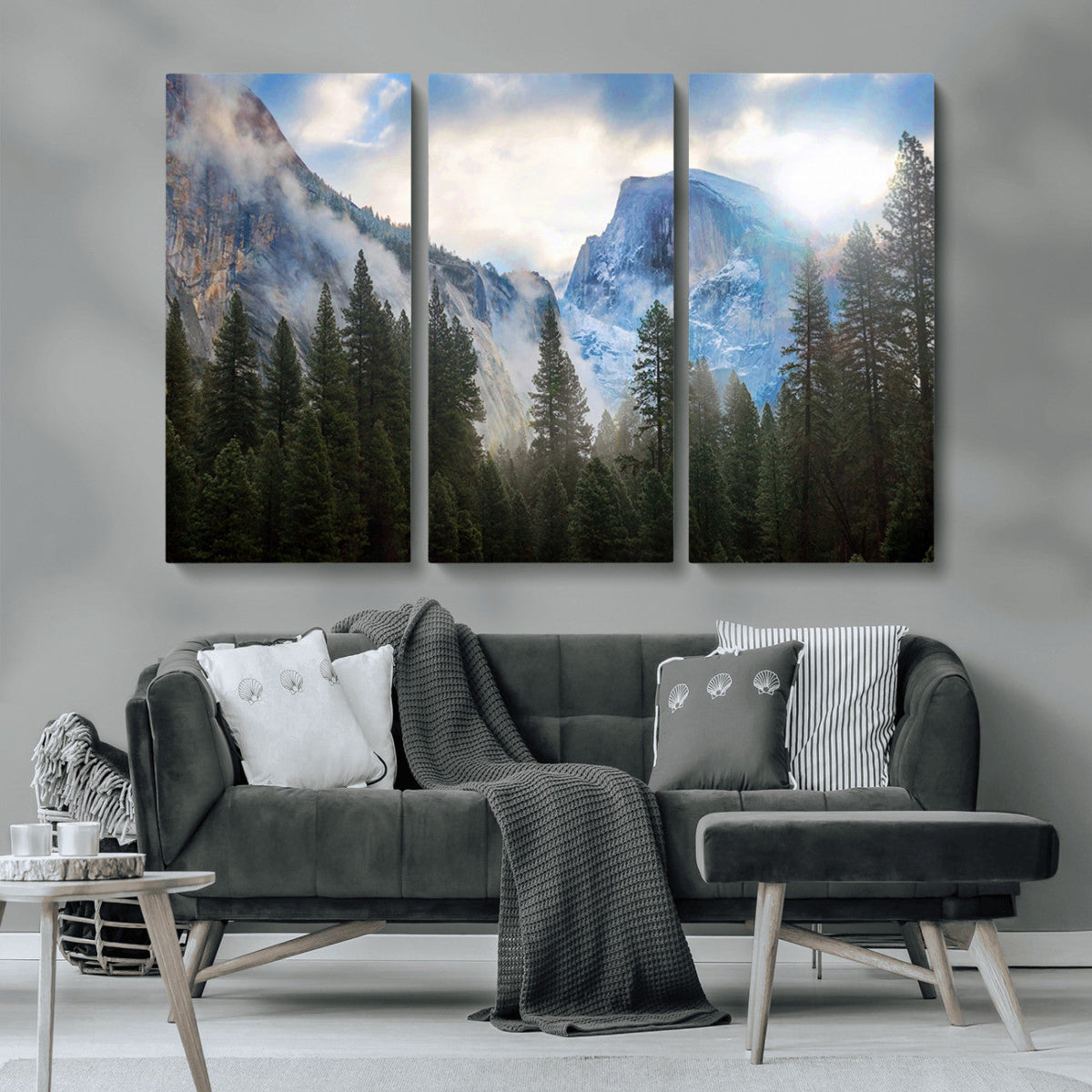 Half Dome Yosemite Calinia Wall Art Canvas Print El Capitan