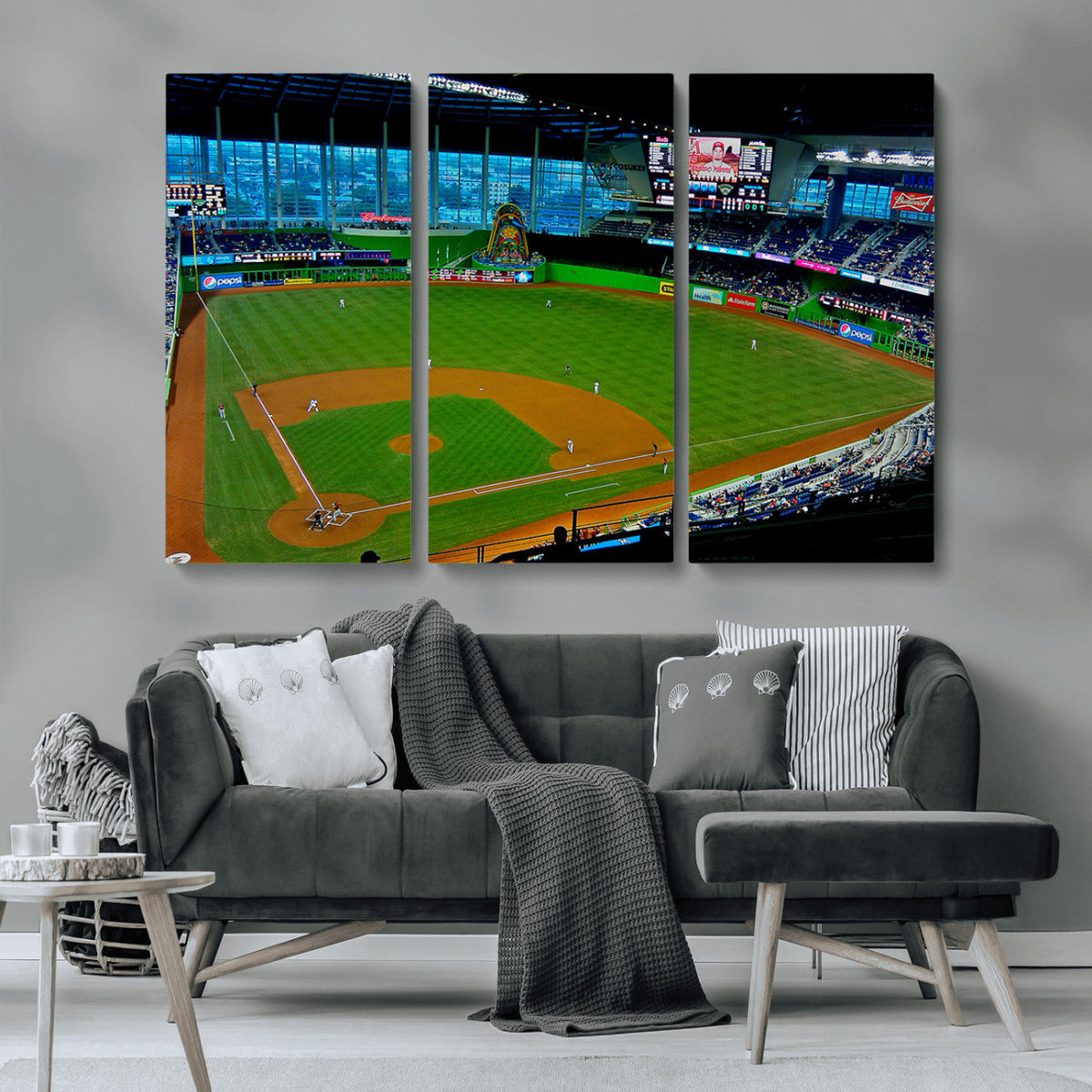 Miami Marlins Baseball Team Print - Miami LoanDepot Park