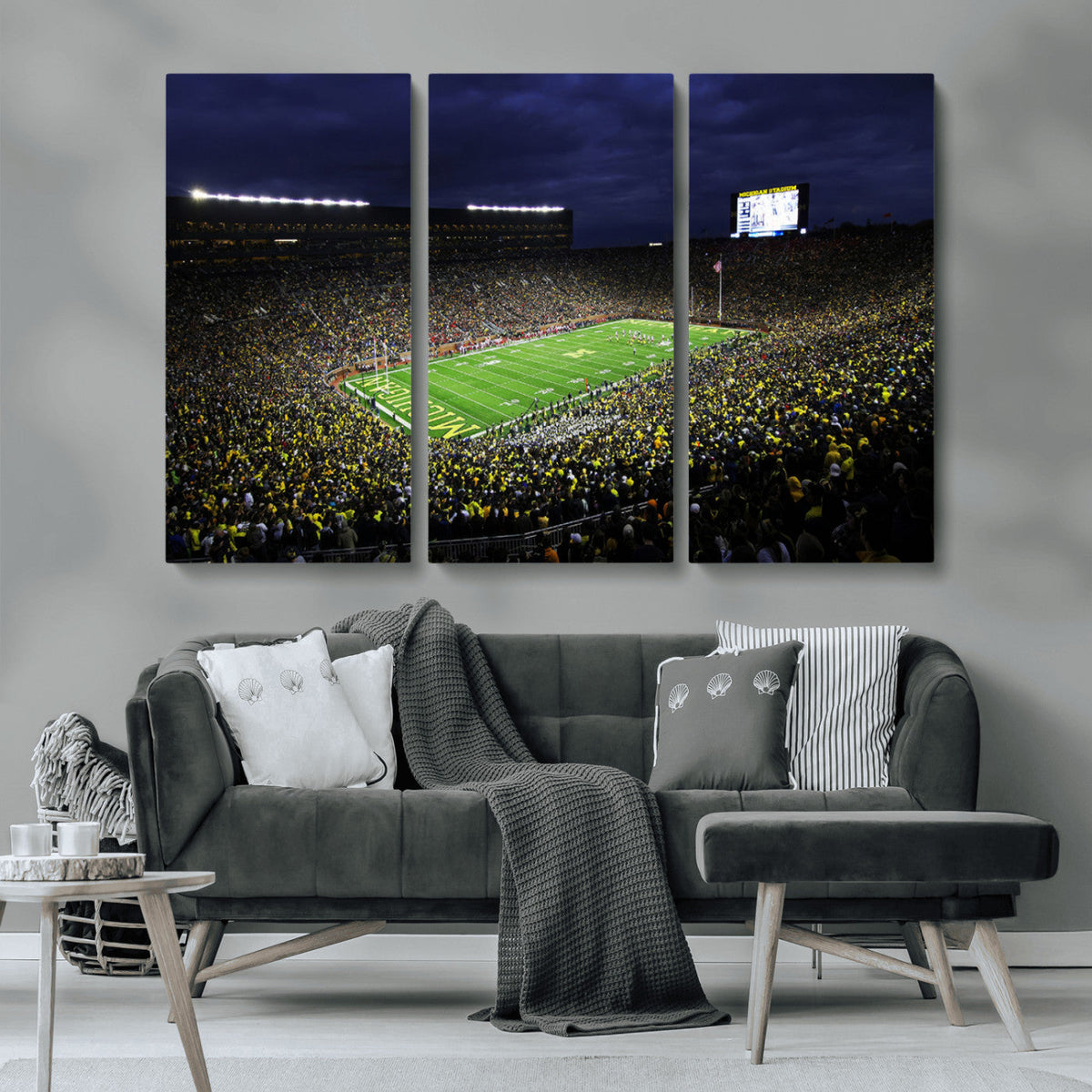 Michigan Wolverines Football Canvas Wall Decor, Football