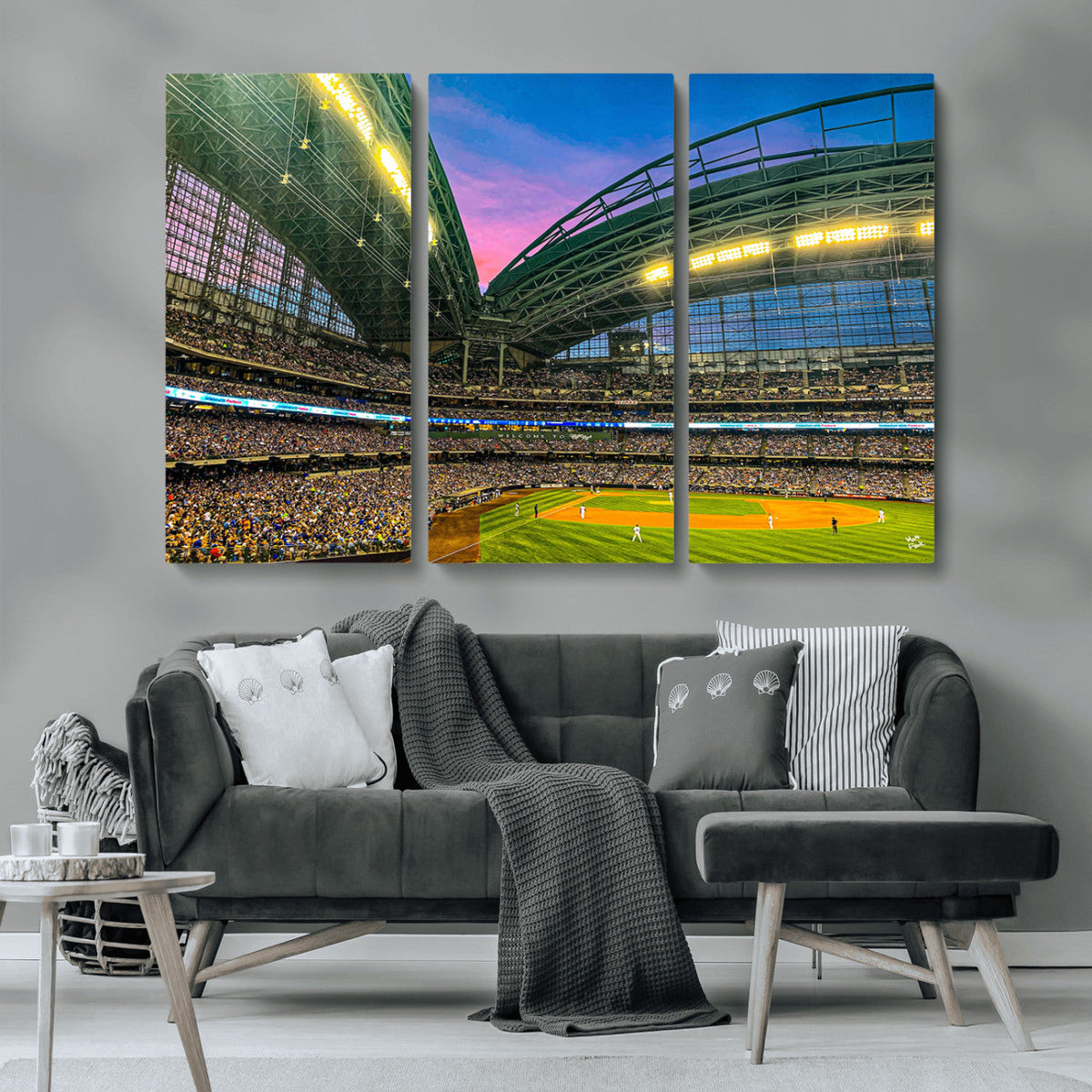 Milwaukee Brewers Baseball Team Print Canvas- American