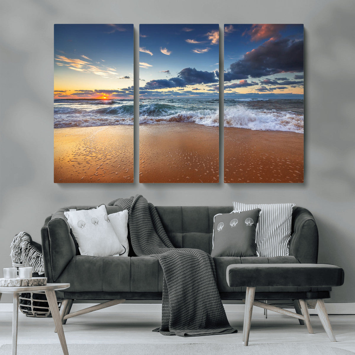 Beach Canvas Wall Art - Coastal Seascape Print for Living