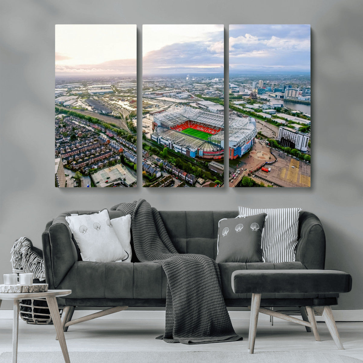 Old Trafford Manchester United Stadium Wall Art Canvas Print