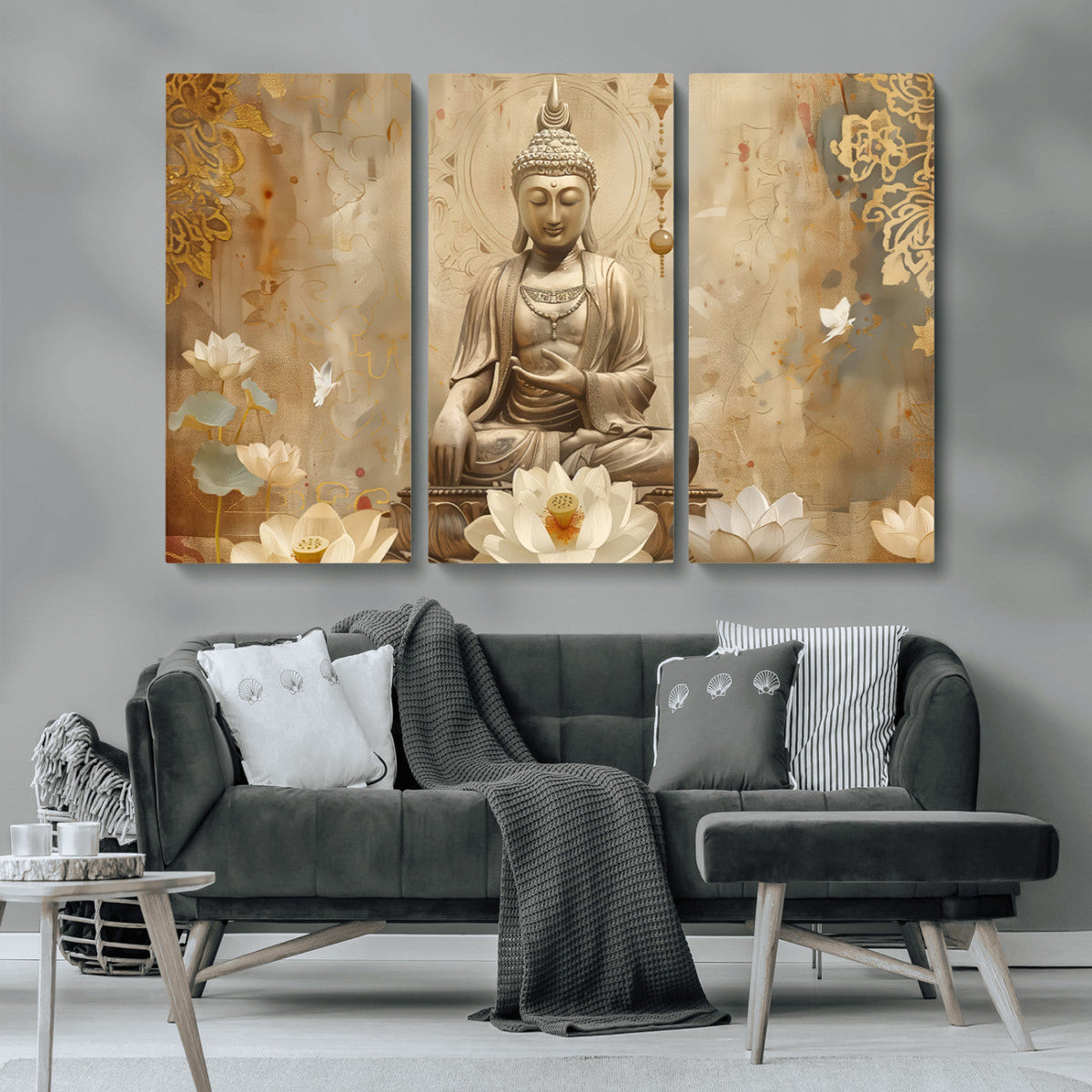Buddha Wall Art Canvas Print, Buddha Meditation Room Decor,