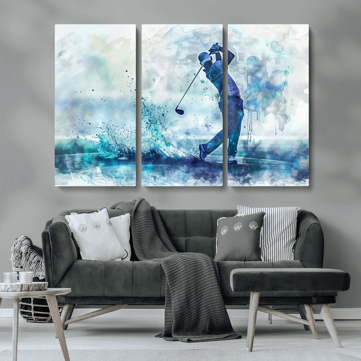 Golf Swing Wall Art Canvas Print - Sports-Inspired
