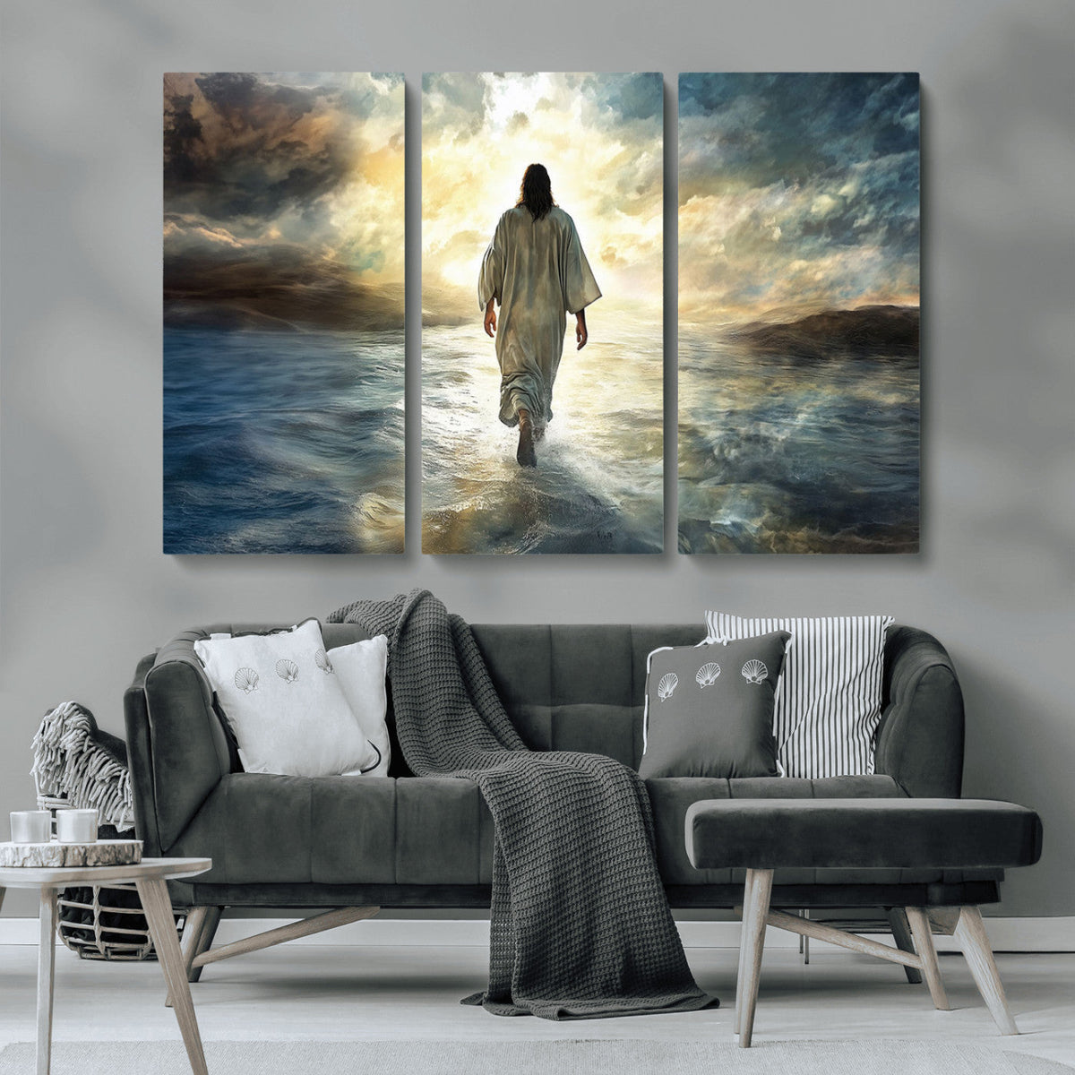 Jesus Walking on Water Wall Art | Canvas Print | Ready to