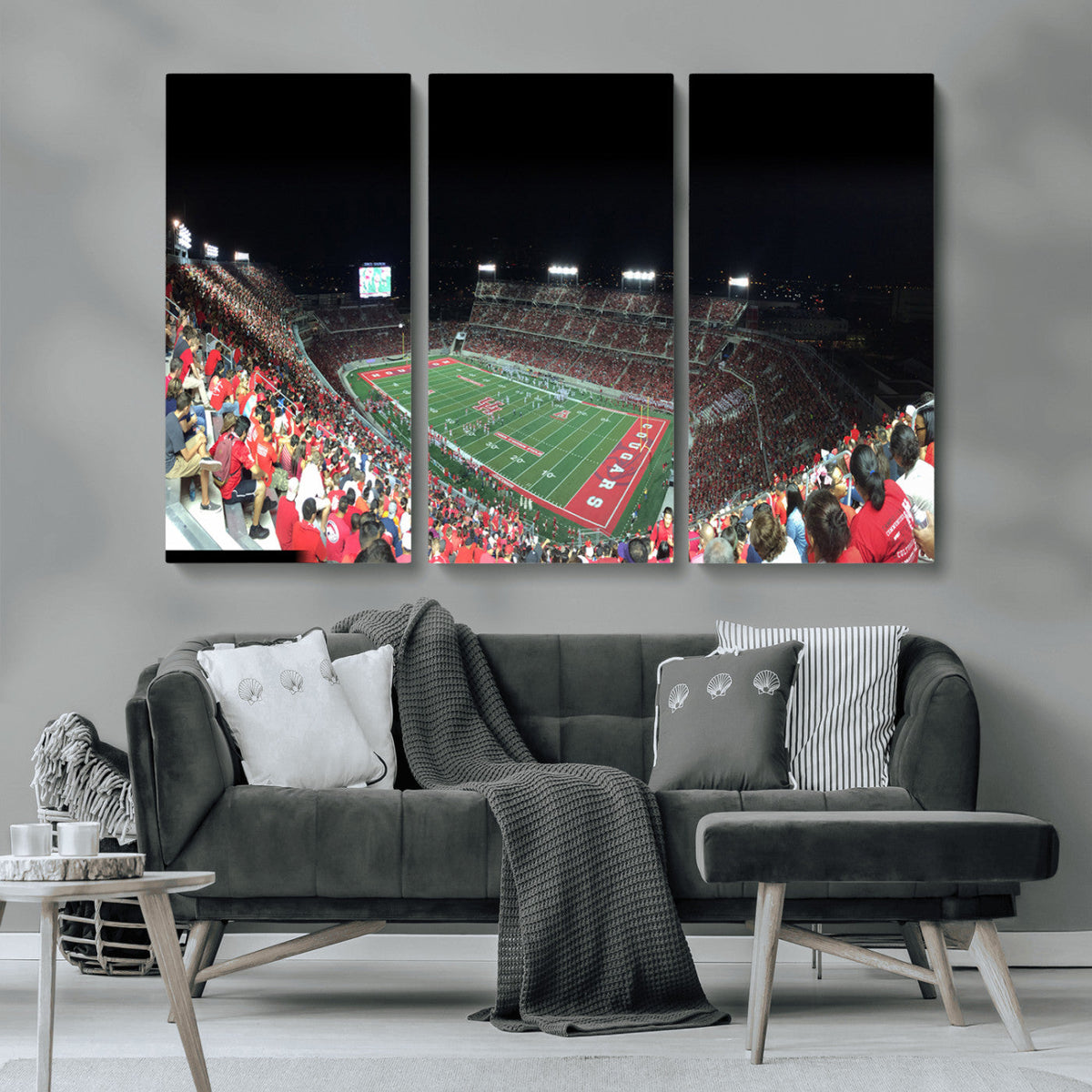 Houston Cougars Football Team Print - Houston TDECU Stadium