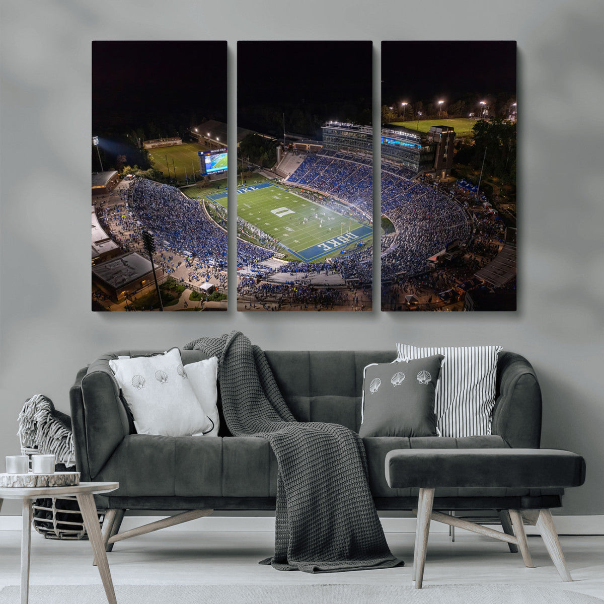 Duke University Blue Devils Football Print Canvas - Durham