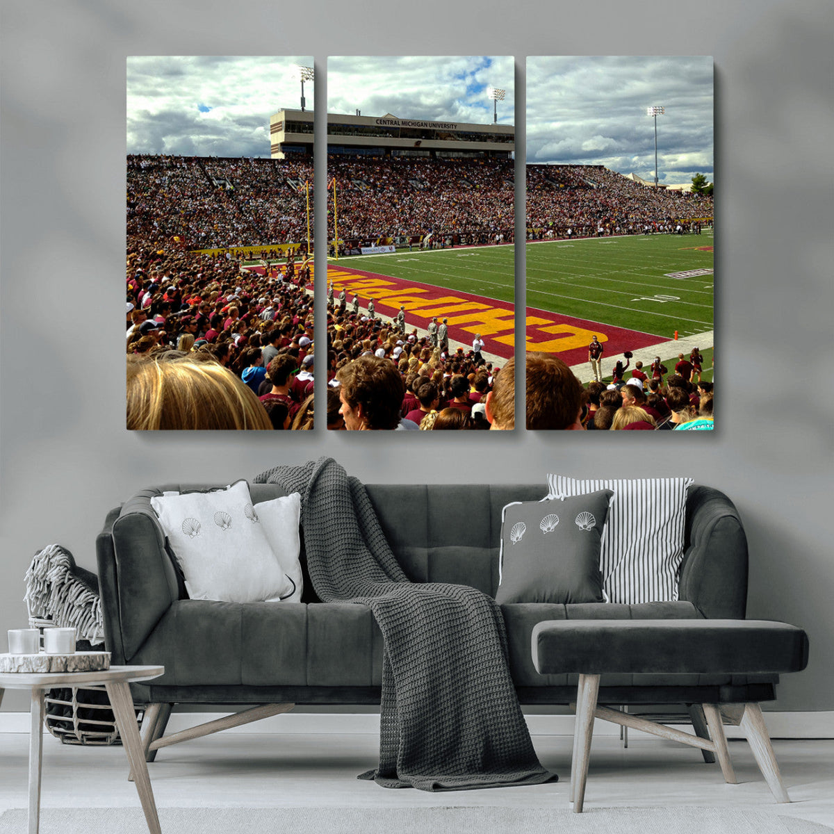 Central Michigan University Chippewas Football Team Print -