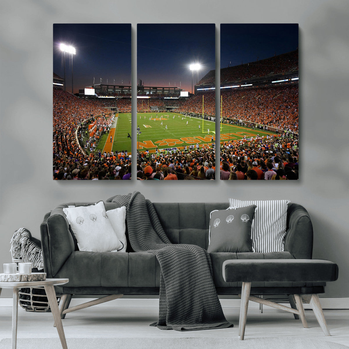 Clemson University Tigers Art Print, Football Team Print -