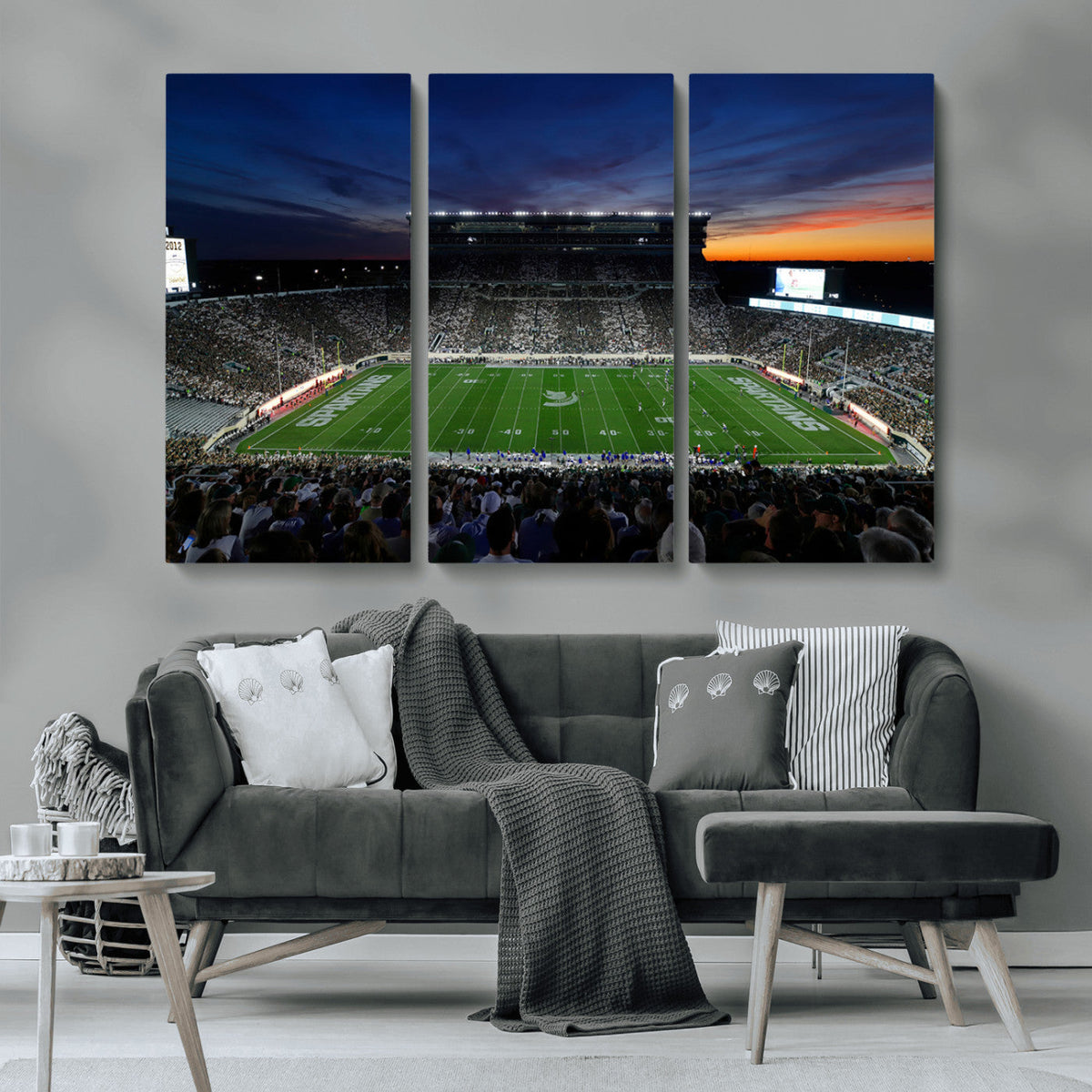 Michigan State Spartans Football Team Print - East Lansing