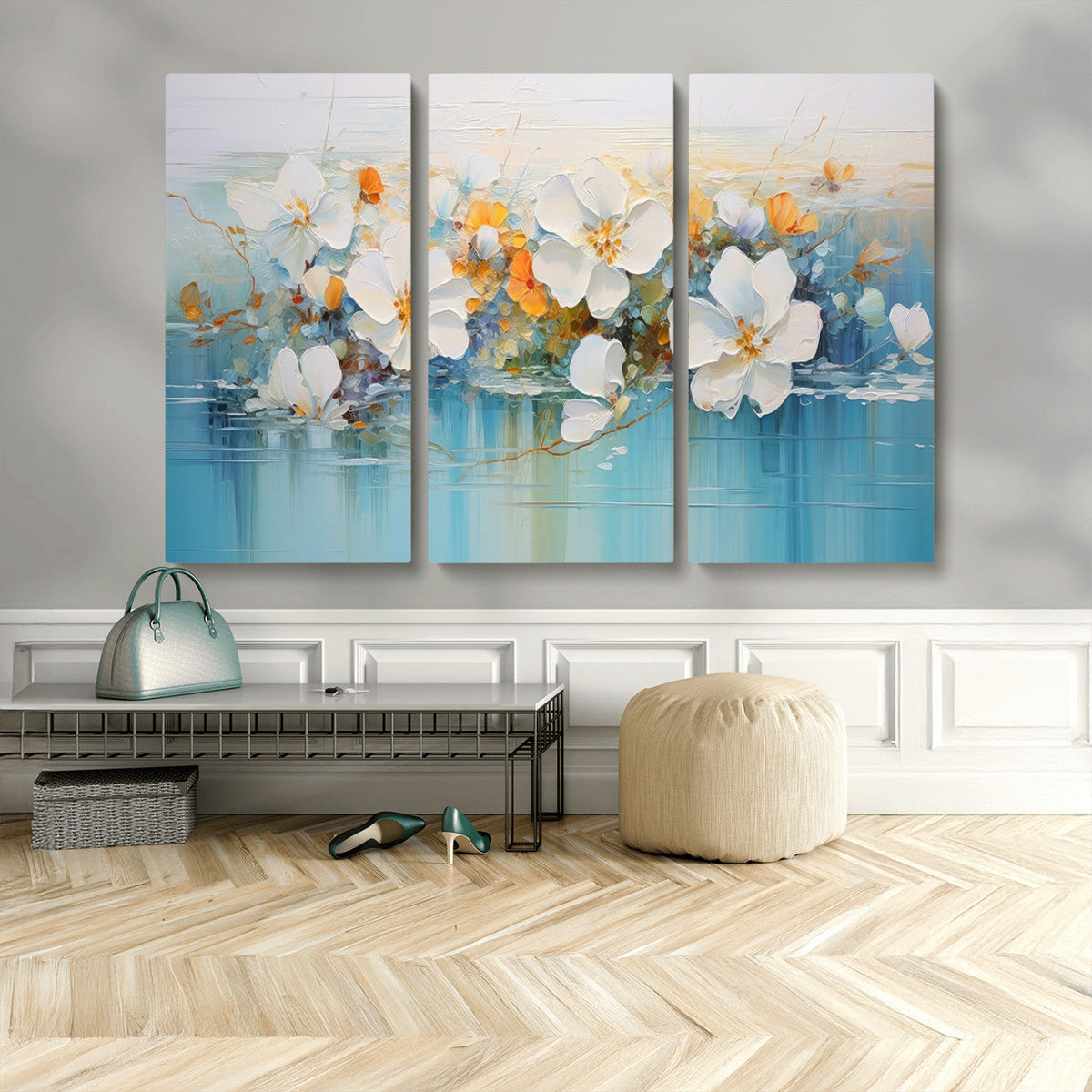 Abstract Flower Wall Art Canvas Print