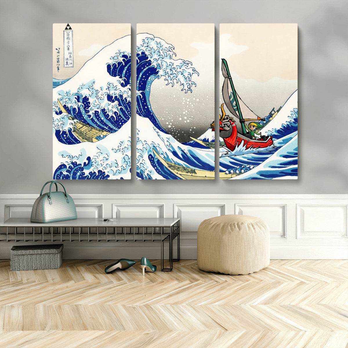Katsushika Hokusai Kanagawa Giant Wave Wall Art Canvas Print