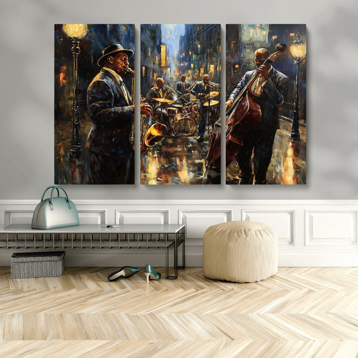 Jazz Canvas Wall Art Print – Abstract African American Music