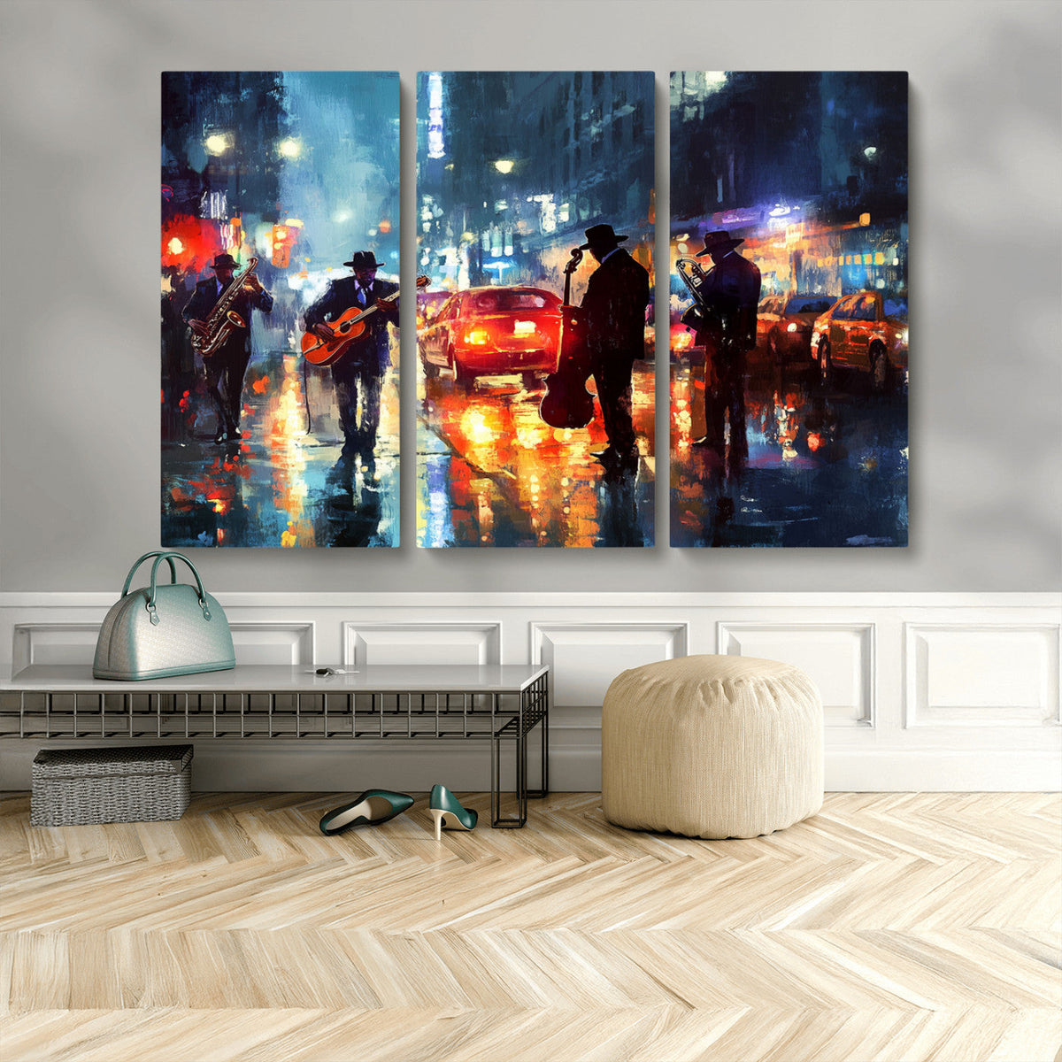 African American Jazz Canvas Wall Art Print – Abstract Music