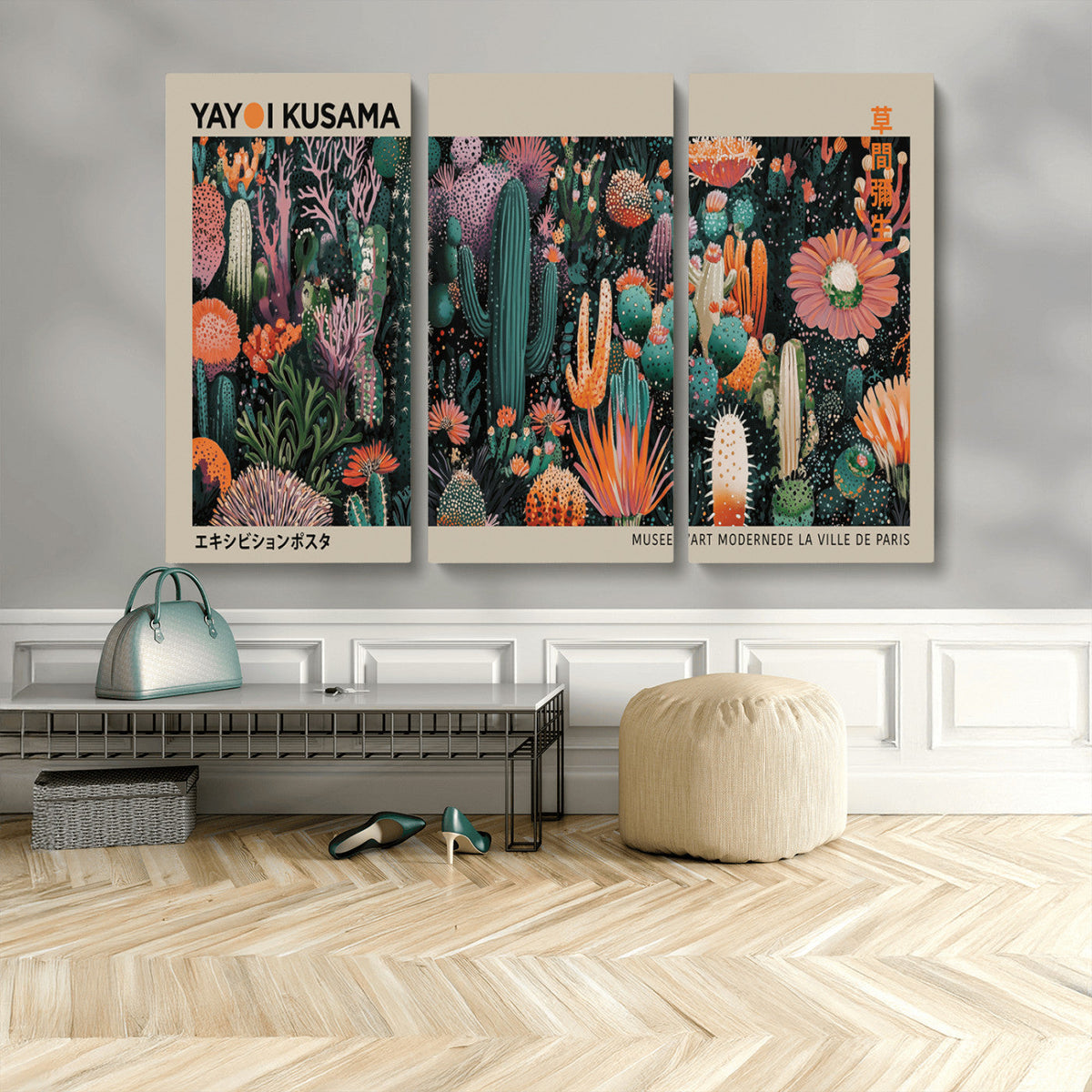 Yayoi Kusama Art Print Canvas – Abstract Mount Fuji Japanese