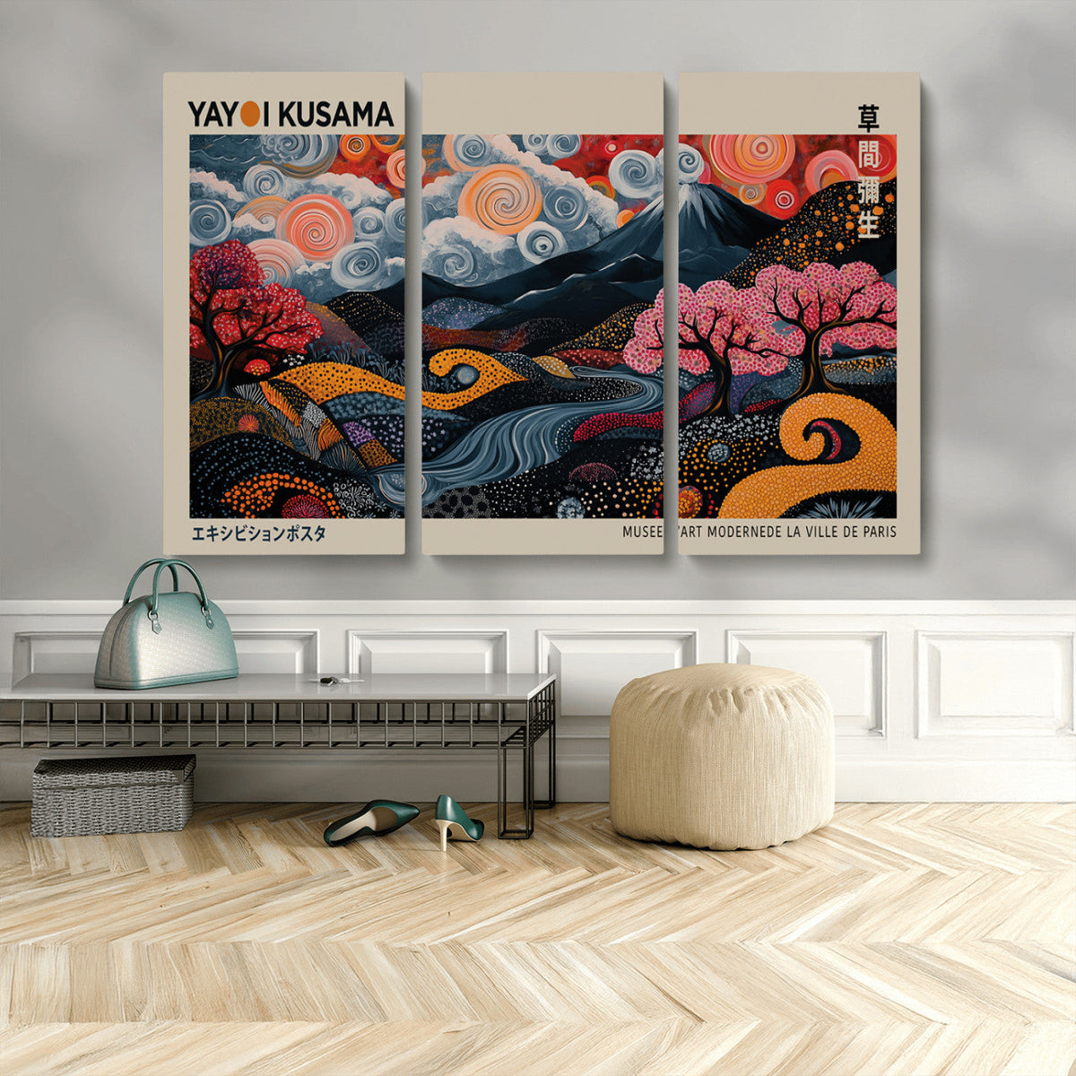 Modern Japanese Wall Art Canvas Print – Framed Contemporary